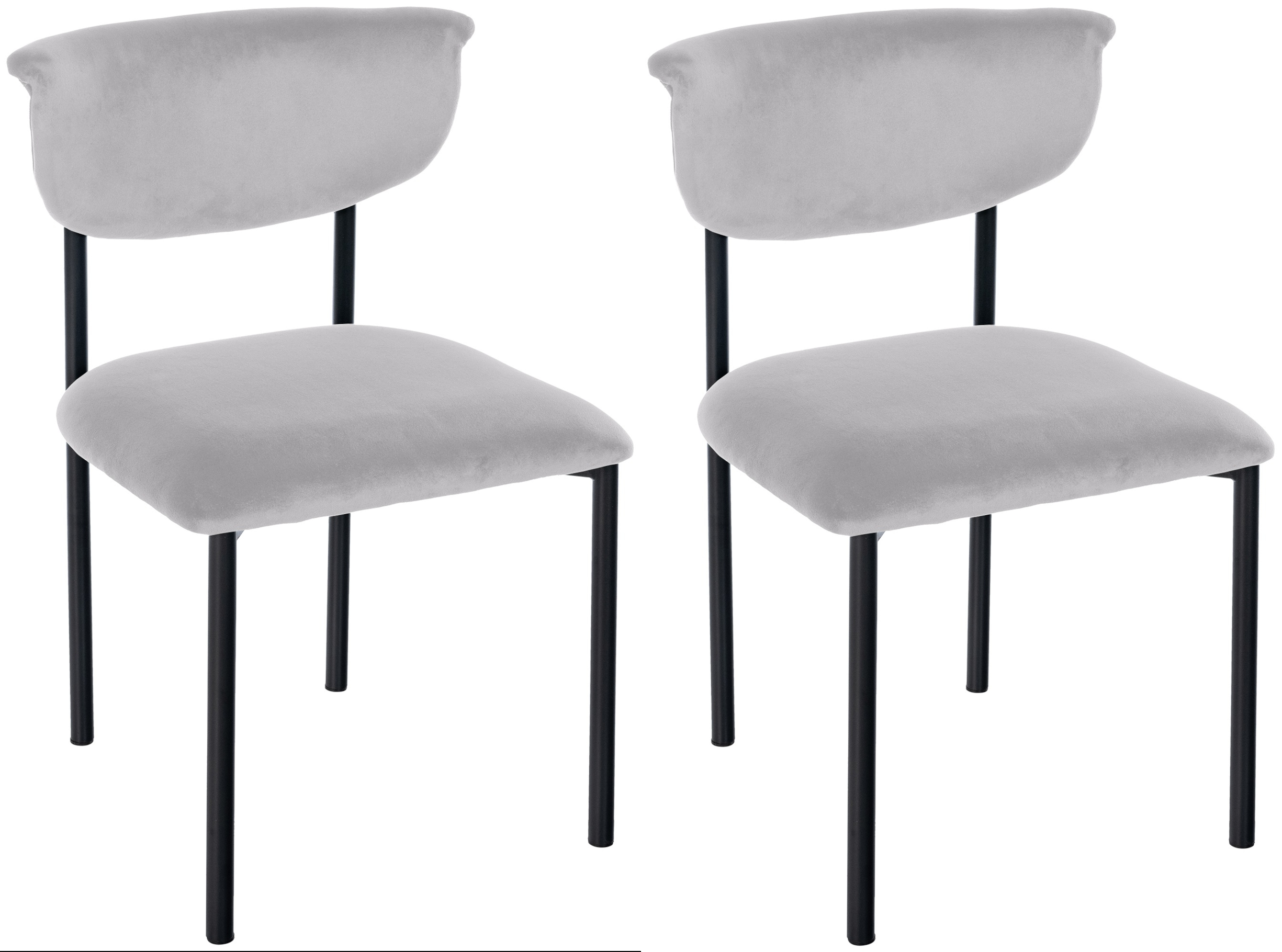 Set van 2 eetkamerstoelen Gambell fluweel