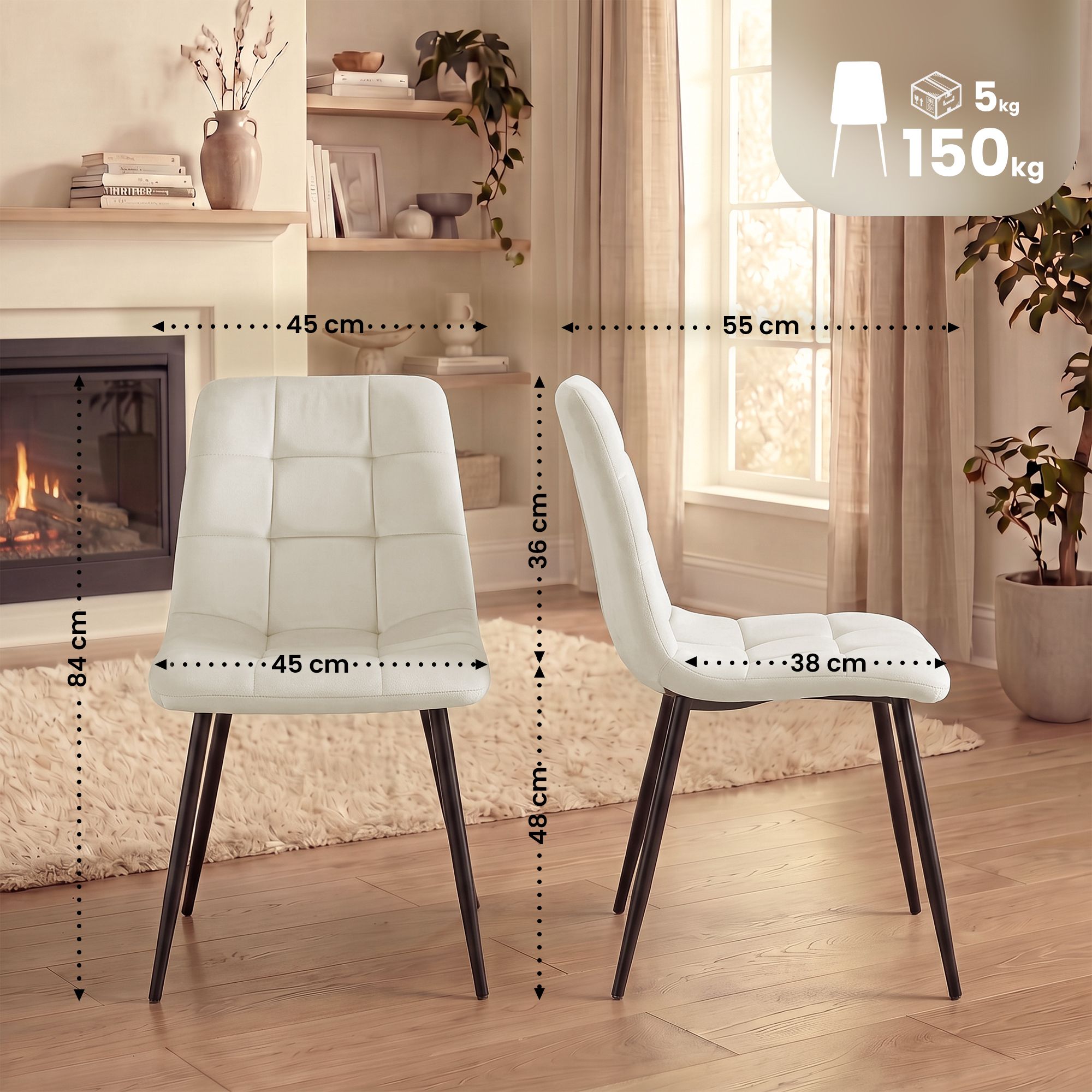 Set van 4 eetkamerstoelen Tilde