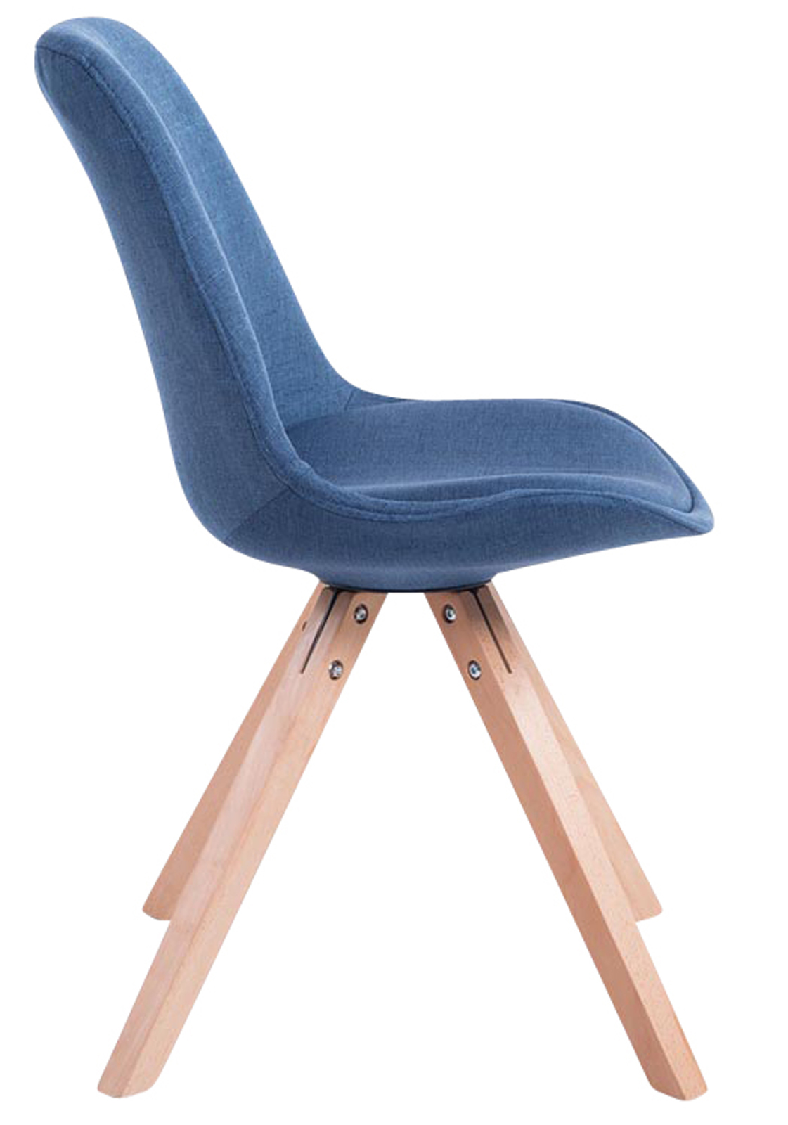 Set van 4 eetkamerstoelen Toulouse stof vierkant