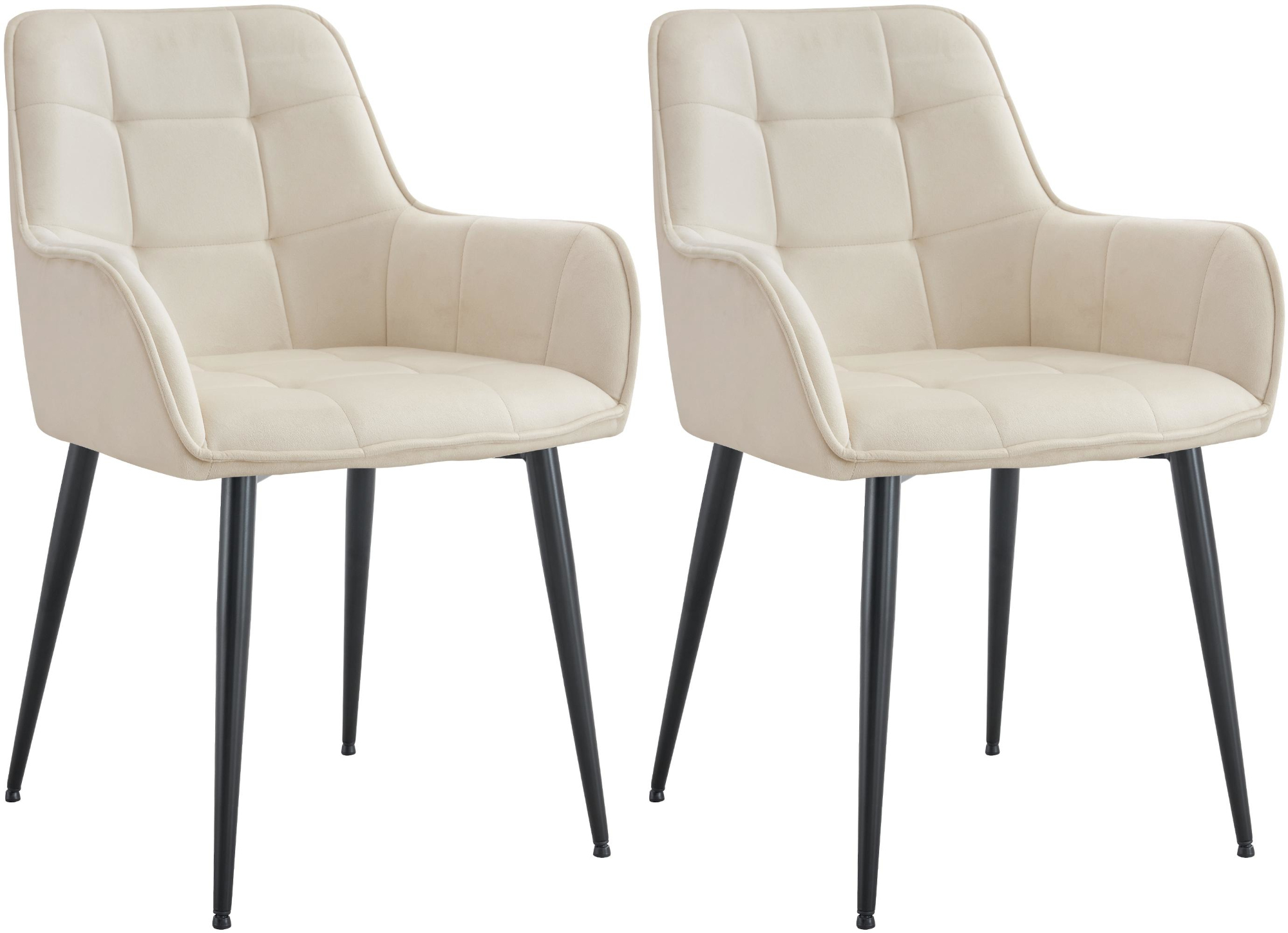 Set van 2 eetkamerstoelen Ferndale fluweel