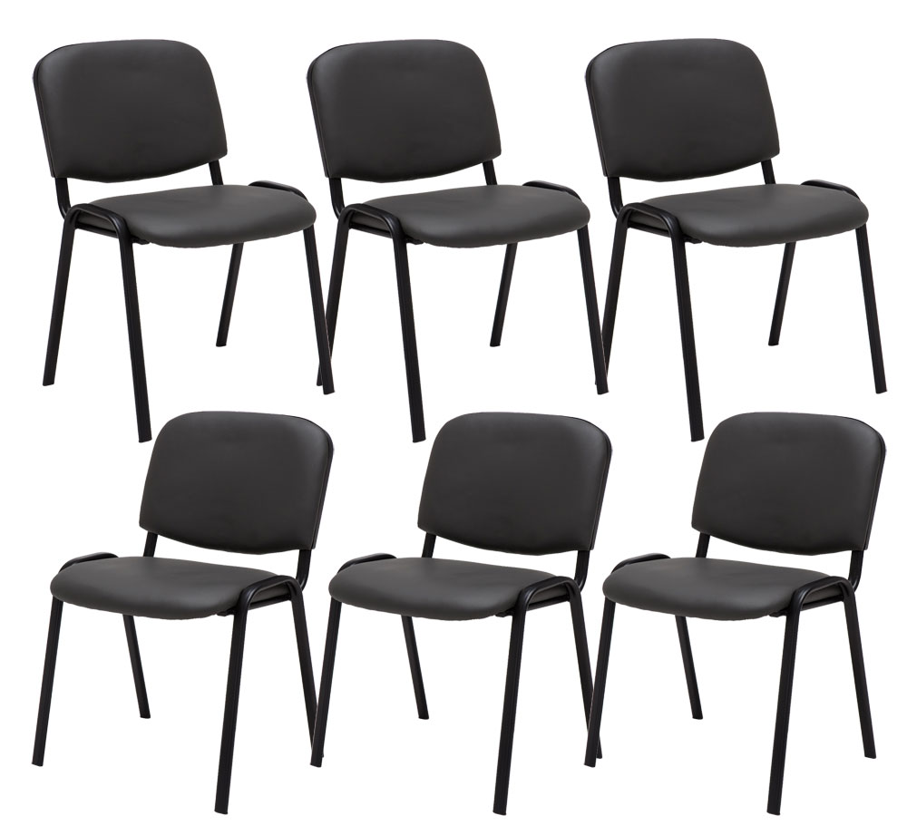 Set van 6 Bezoekersstoel Ken kunstleer