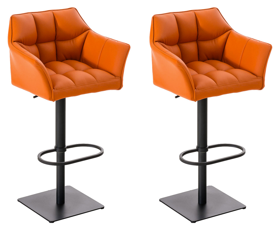 Set van 2 barkrukken Damaso van kunstleer
