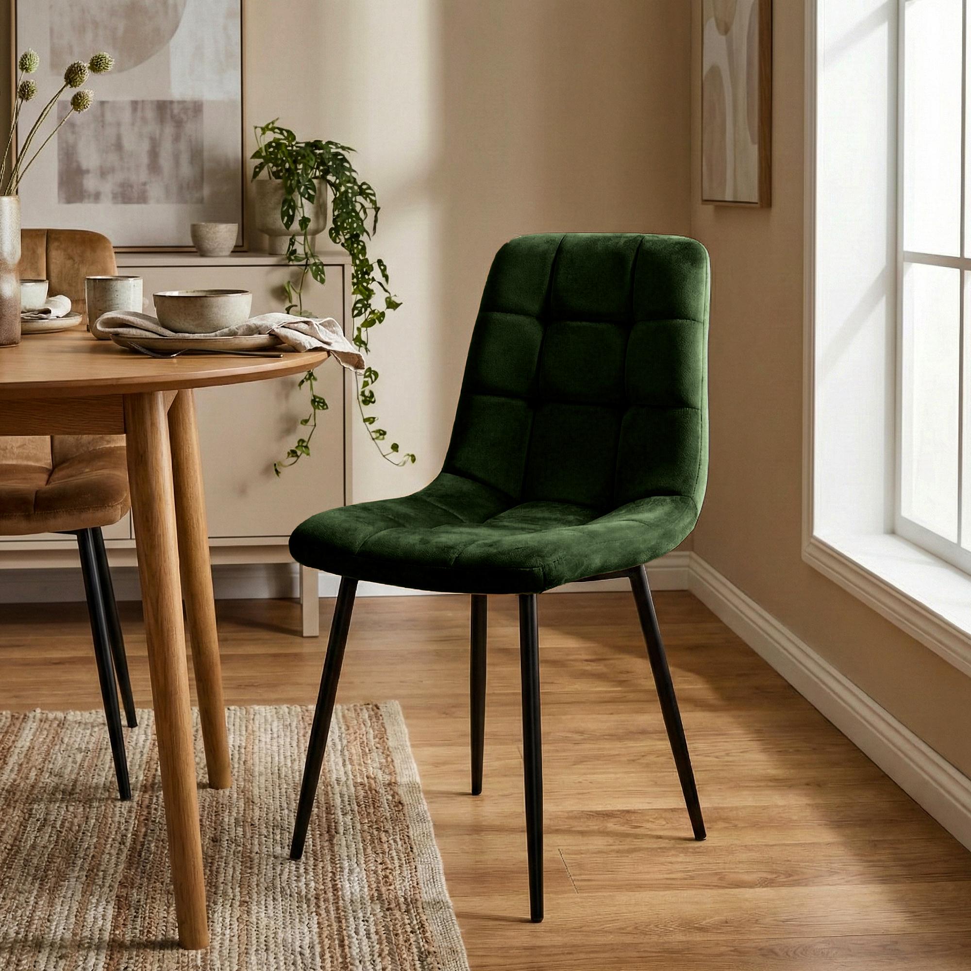 Set van 4 Eetkamerstoelen Antibes Fluweel