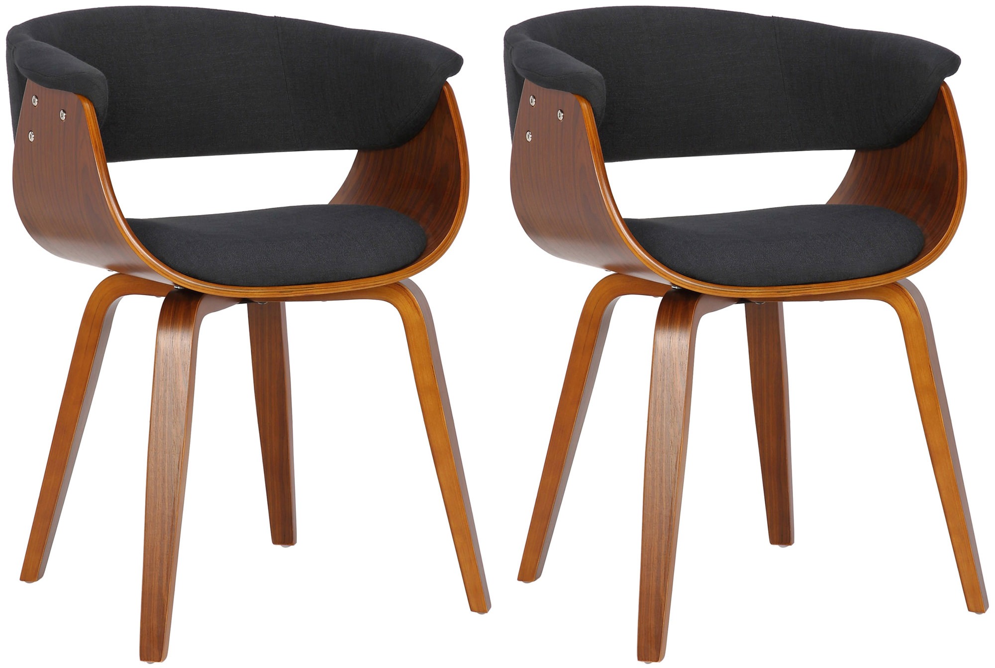 Set van 2 Eetkamerstoelen Bruce stof