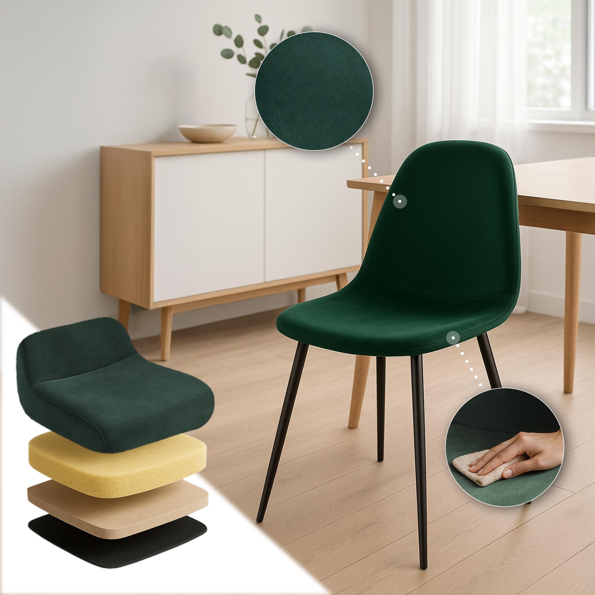 4-delige set eetkamerstoelen Napier