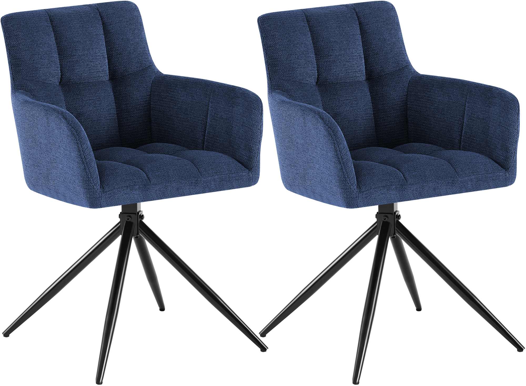 Set van 2 eetkamerstoelen Jonah stof