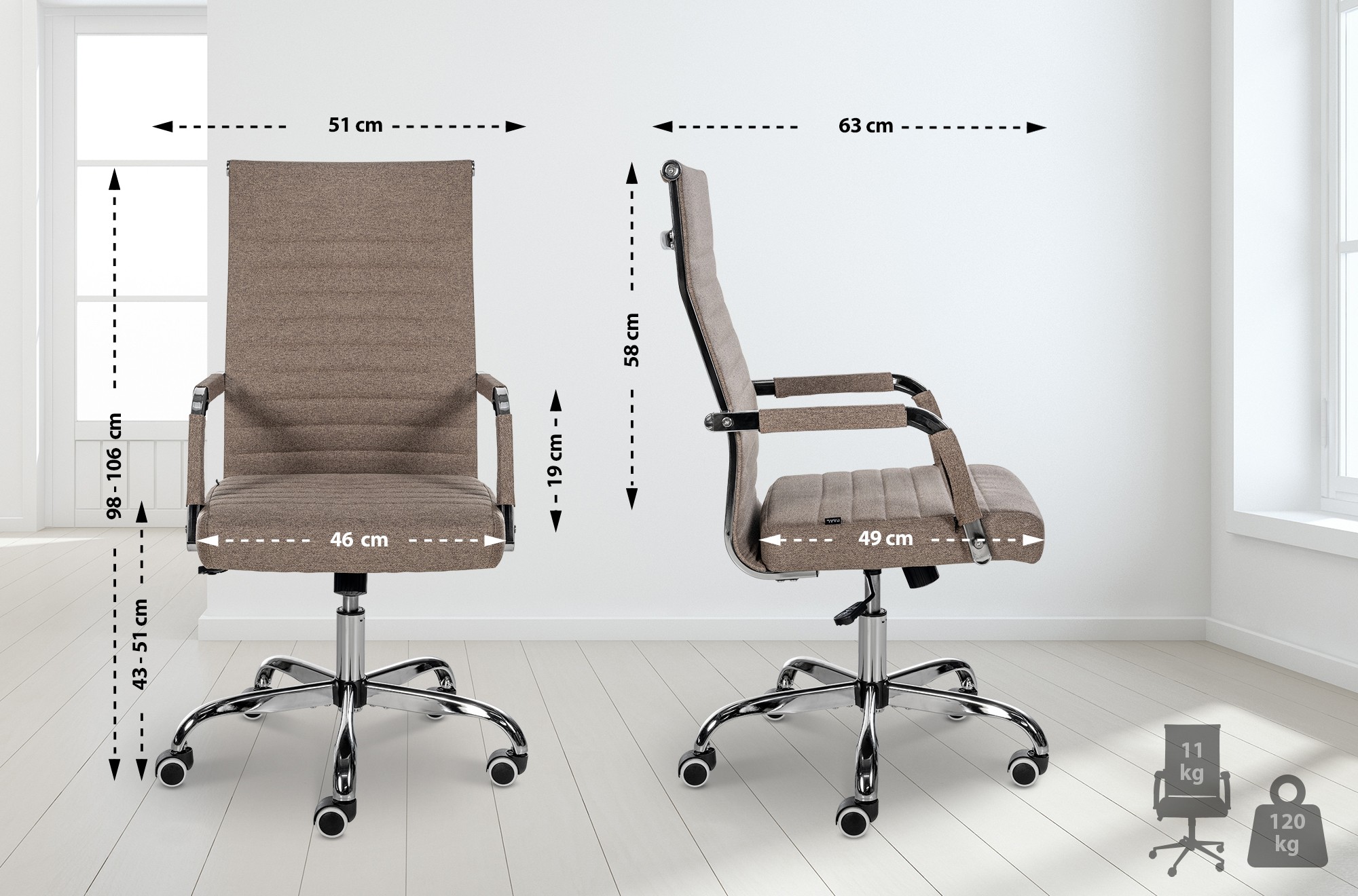 Bureaustoel Amadora kunstleer