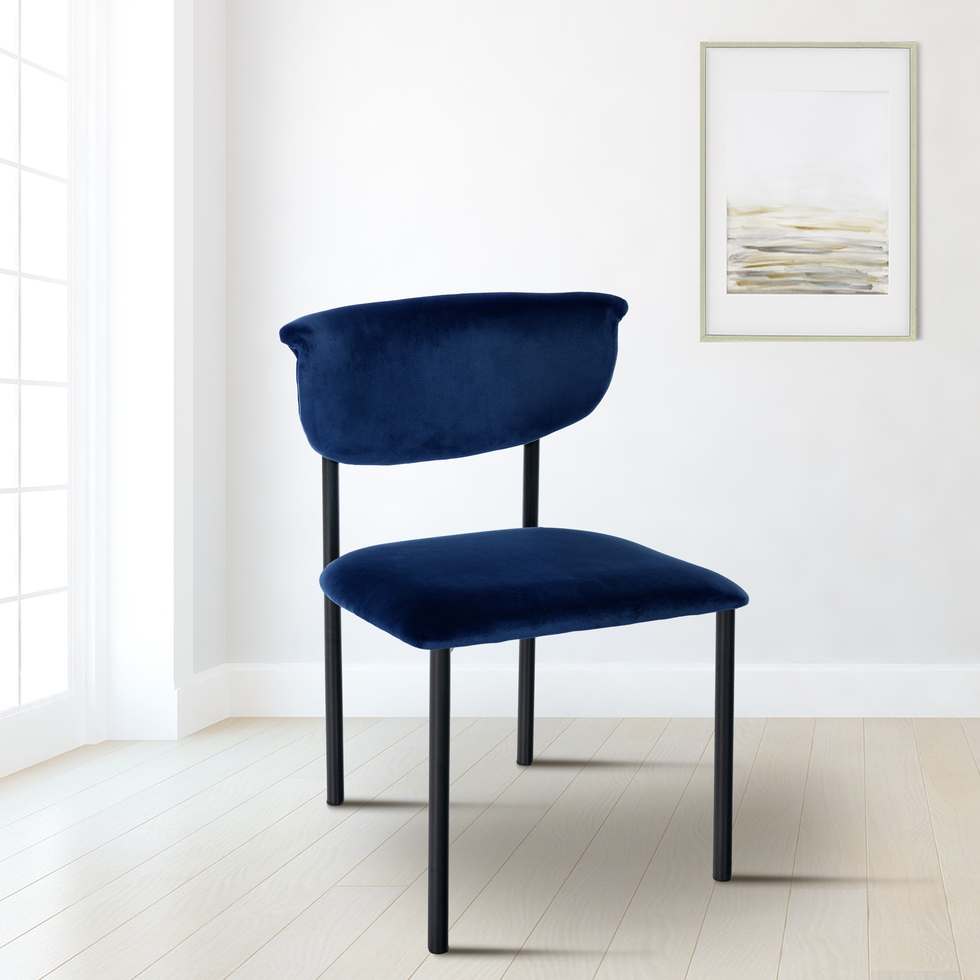 Set van 2 eetkamerstoelen Gambell fluweel