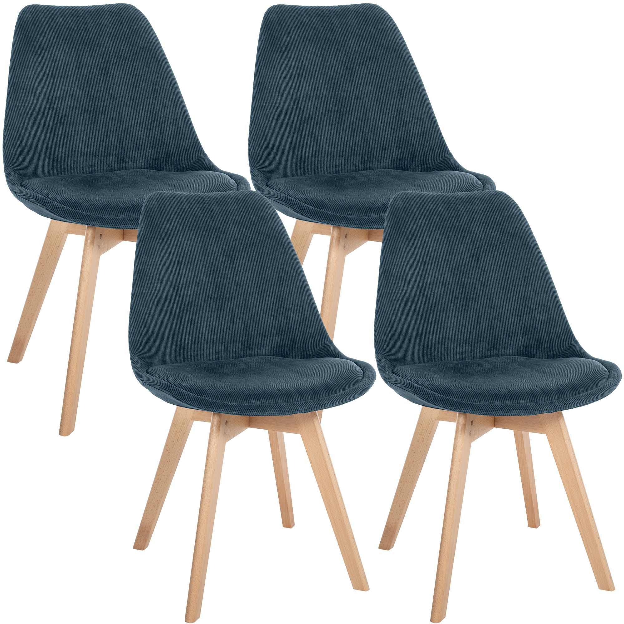 4-delige set Linares eetkamerstoelen
