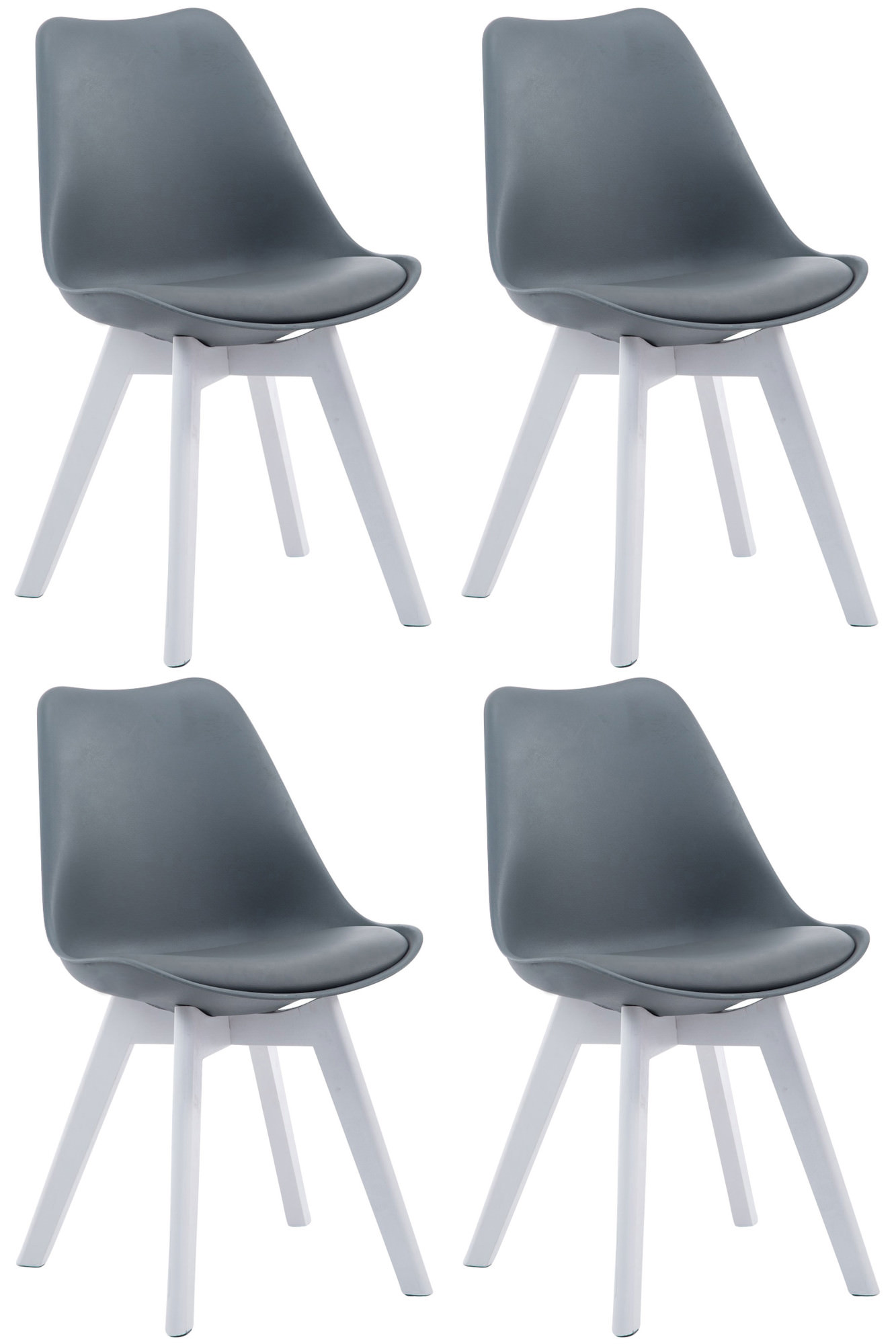 Set van 4 Eetkamerstoelen Borneo - Kunstleer