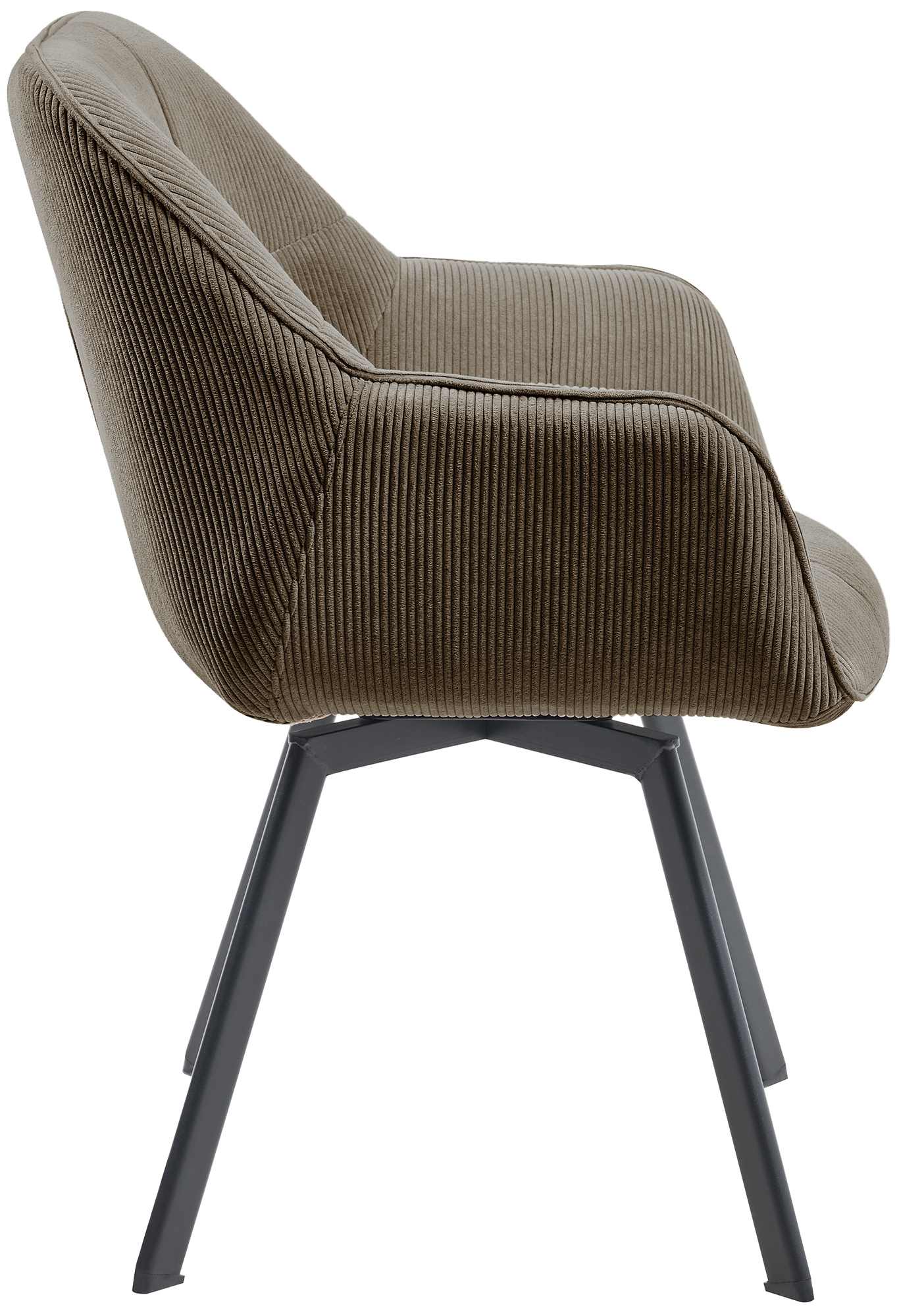 Set van 2 eetkamerstoelen Jordi Cord