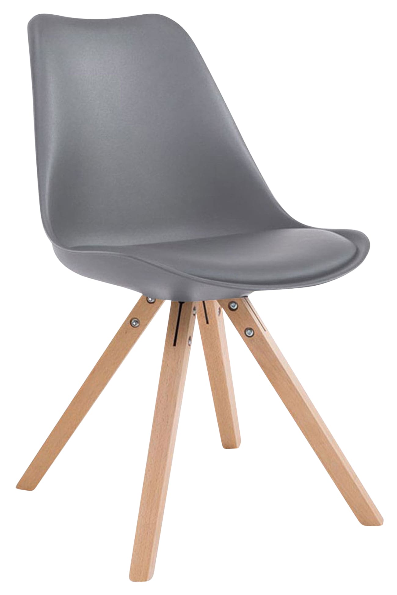 Set van 4 stoelen Toulouse - Vierkant - Kunstleer
