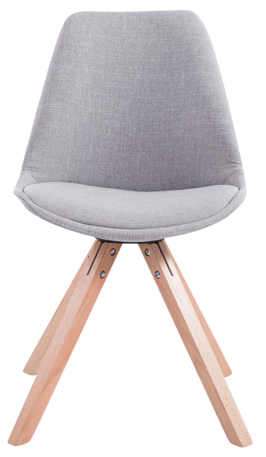 Set van 4 eetkamerstoelen Toulouse stof vierkant
