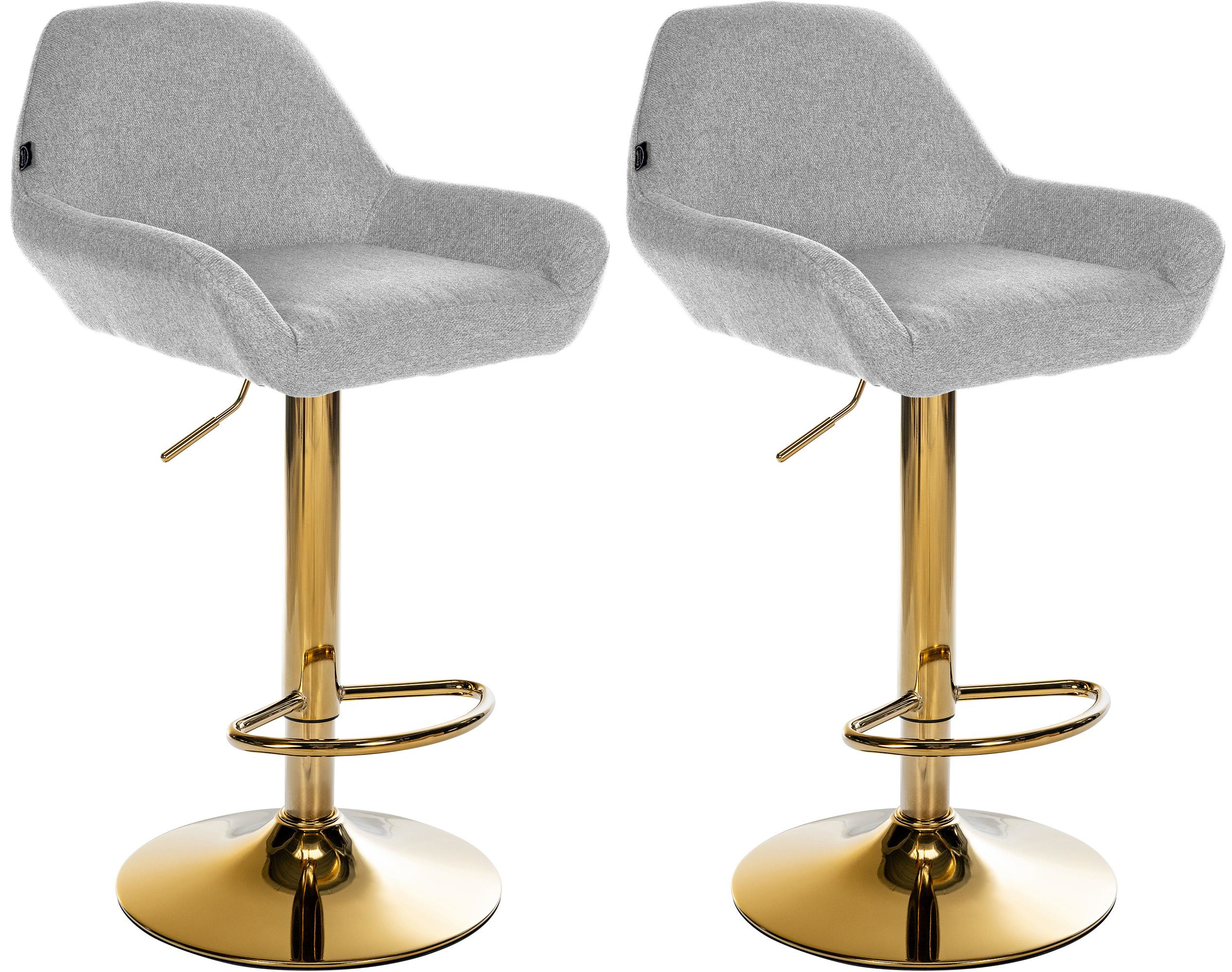 Set van 2 barkrukken Braga Gold stof