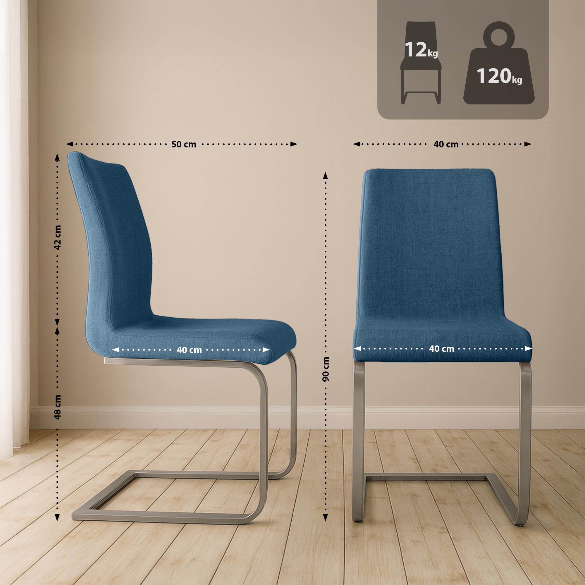 Set van 2 eetkamerstoelen Belfort stof