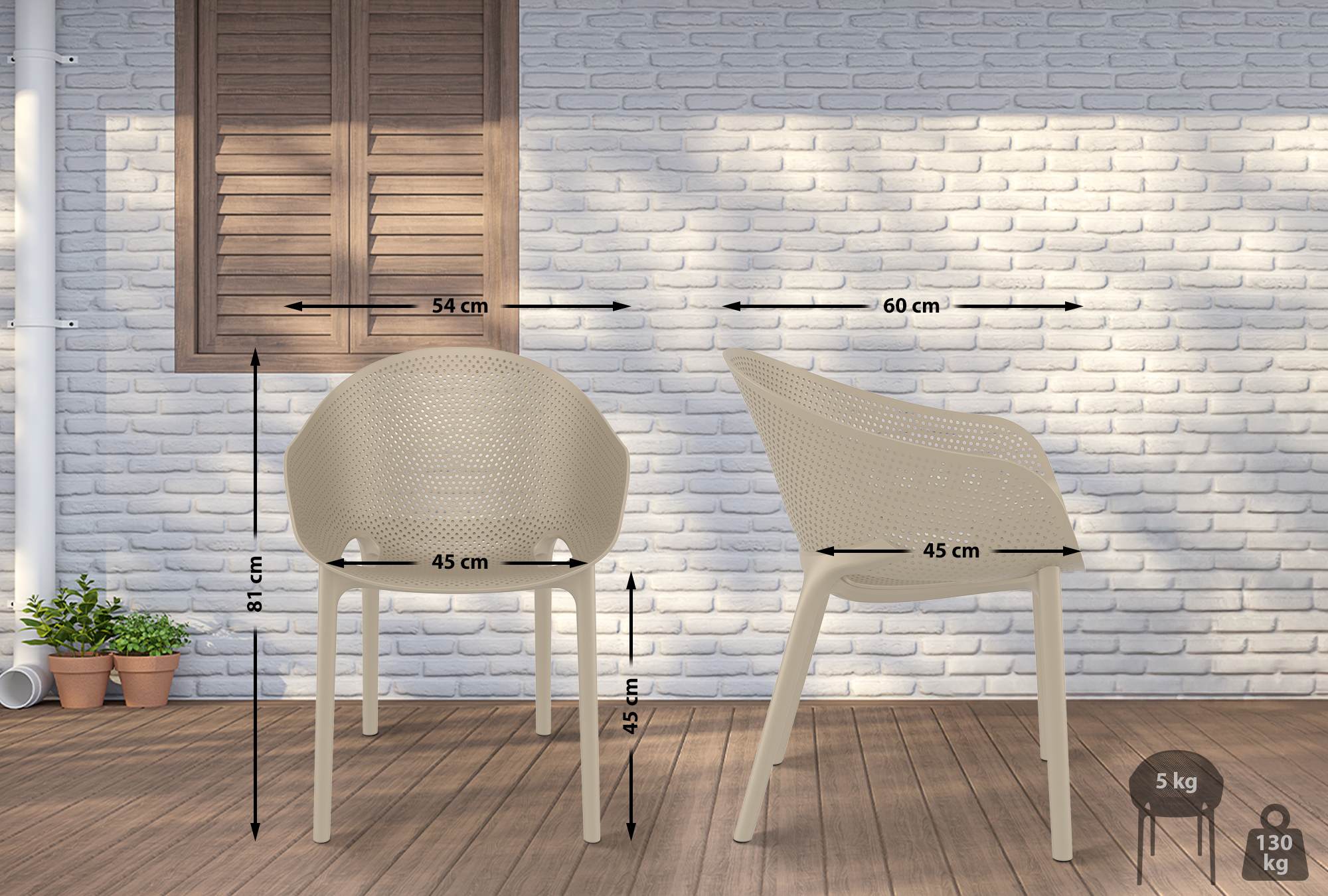 Set van 4 stoelen Sky Pro