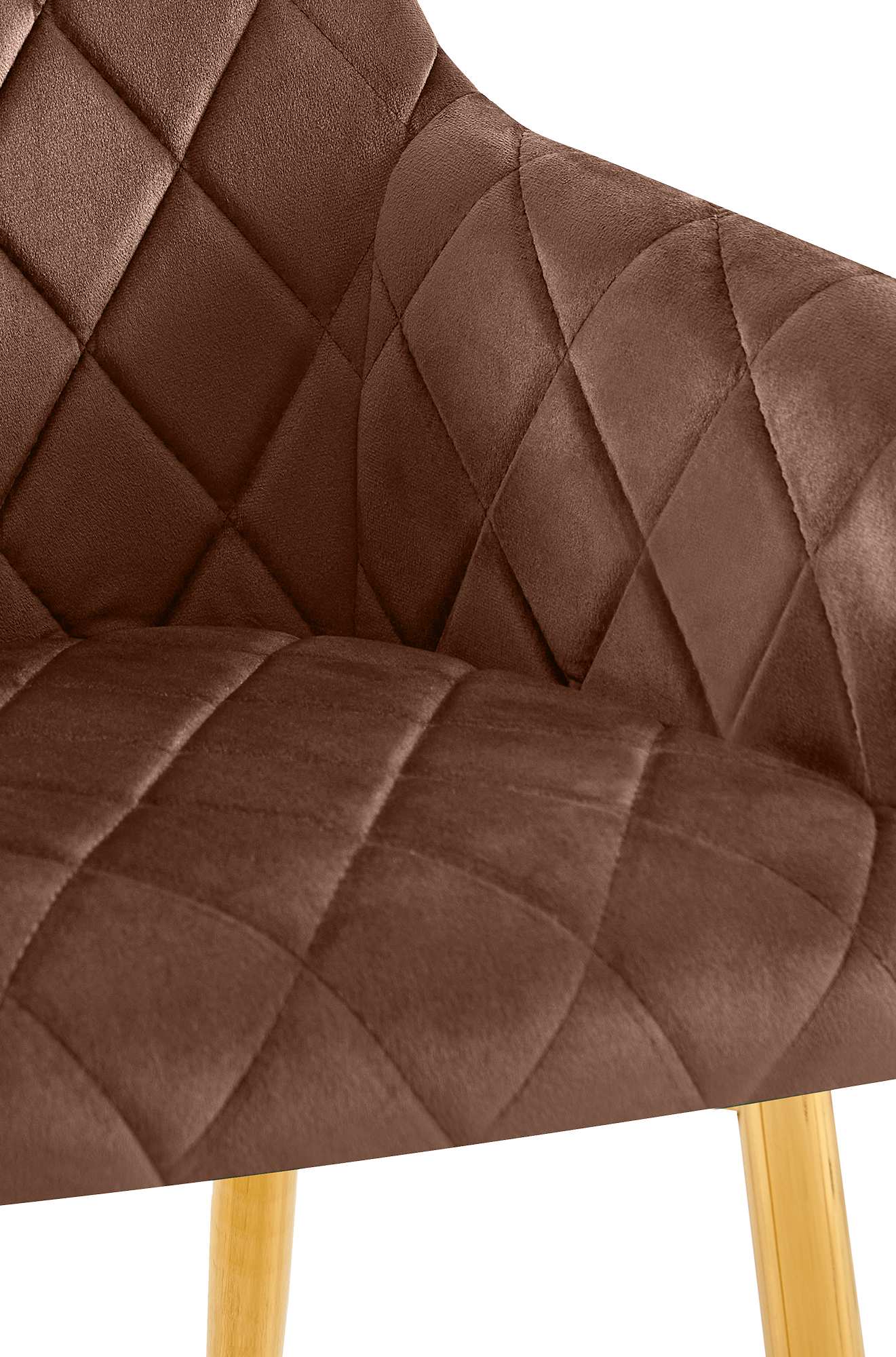 Set van 2 eetkamerstoelen Monett fluweel