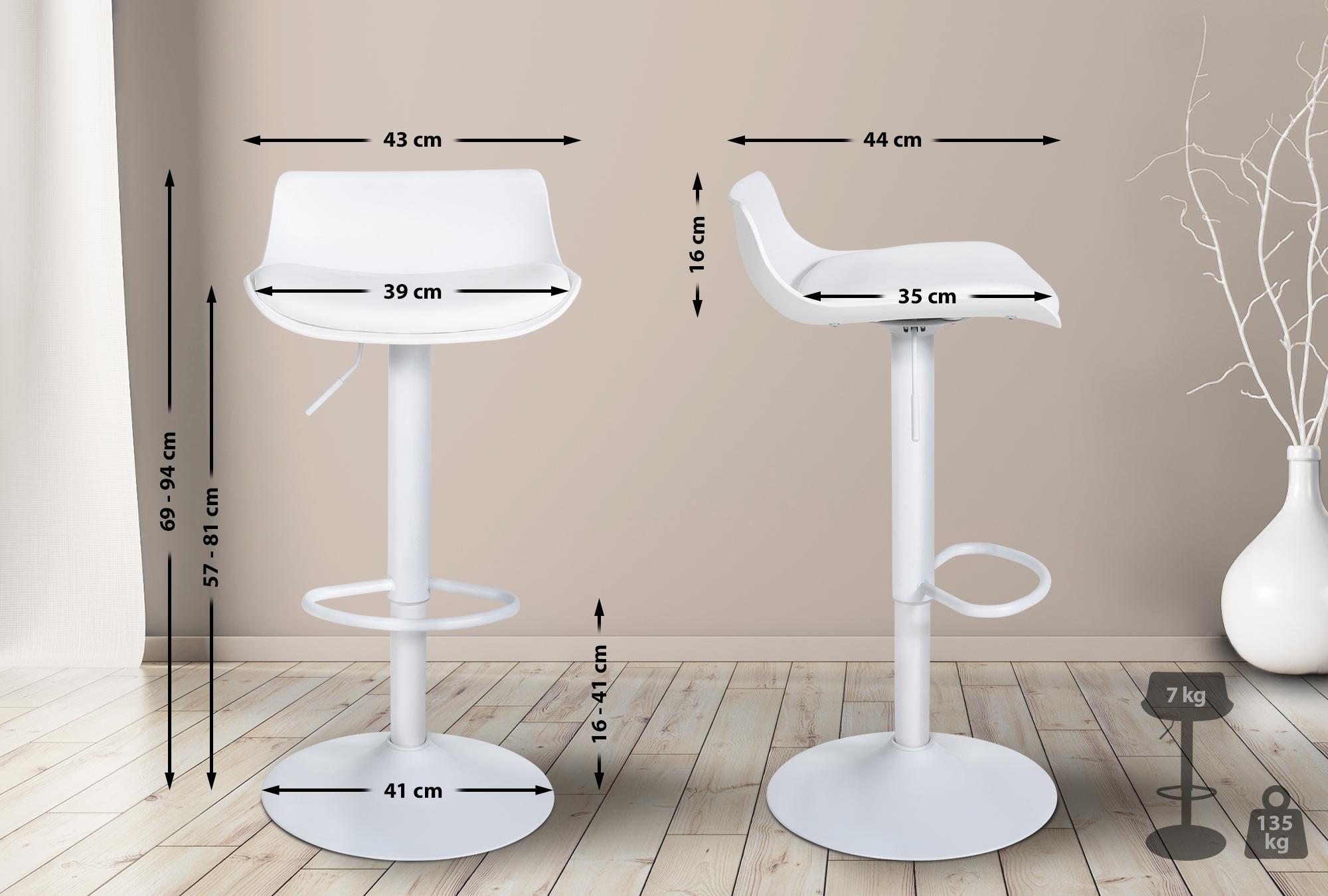 Set van 2 barkrukken Aveiro kunstleer