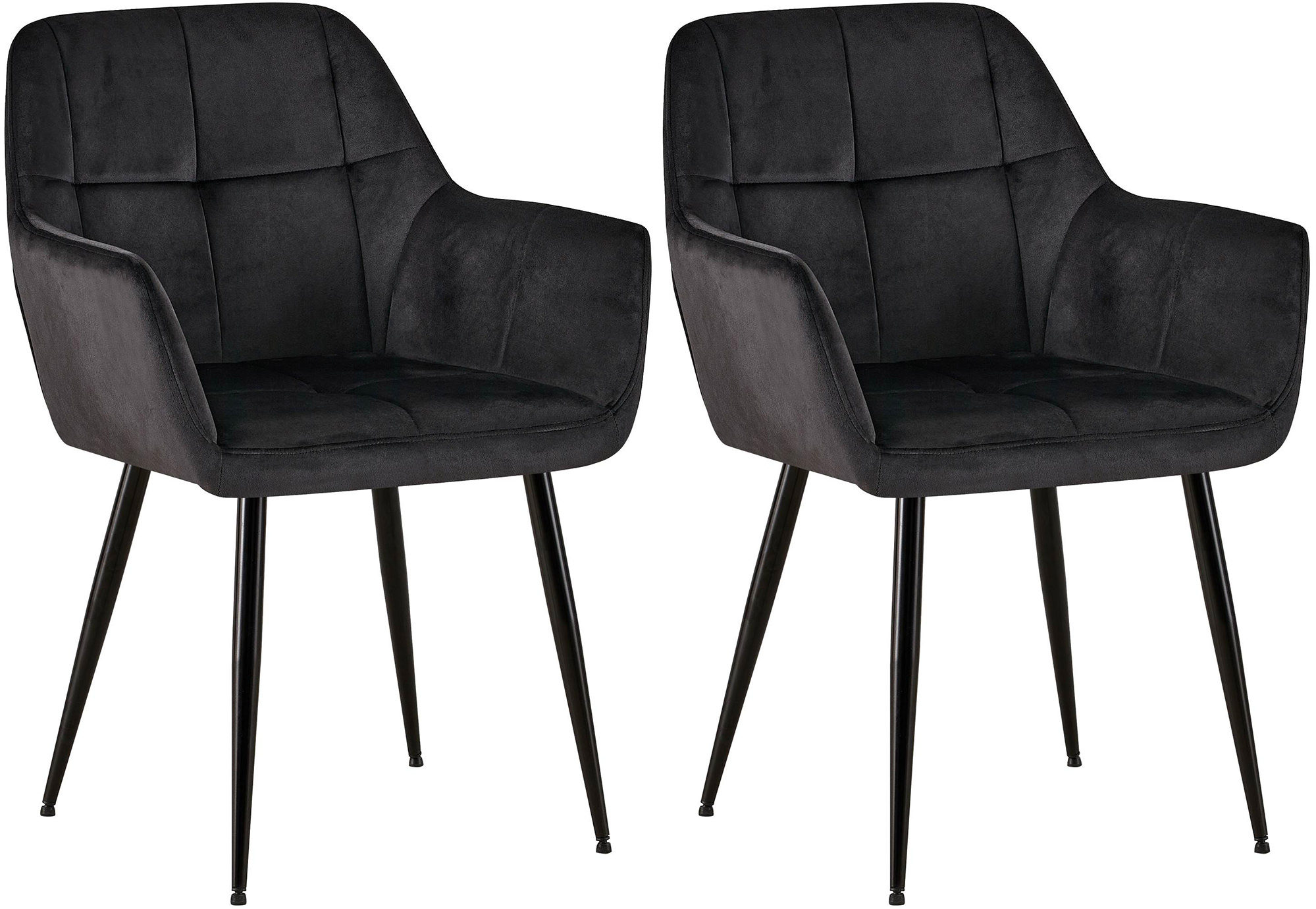 Set van 2 eetkamerstoelen Emia Velvet