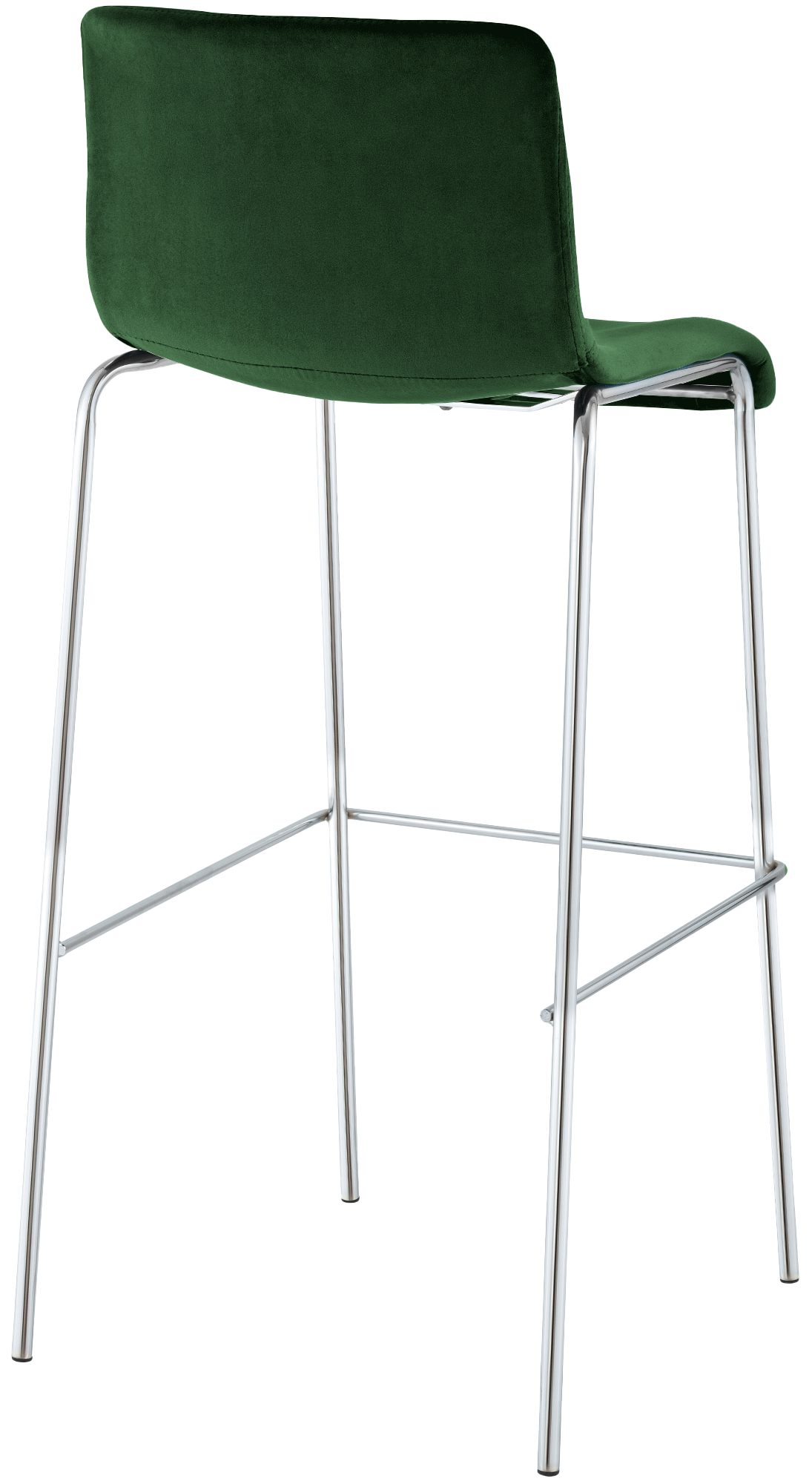 Barkruk Hover Fluweel Vierpoots frame Chroom