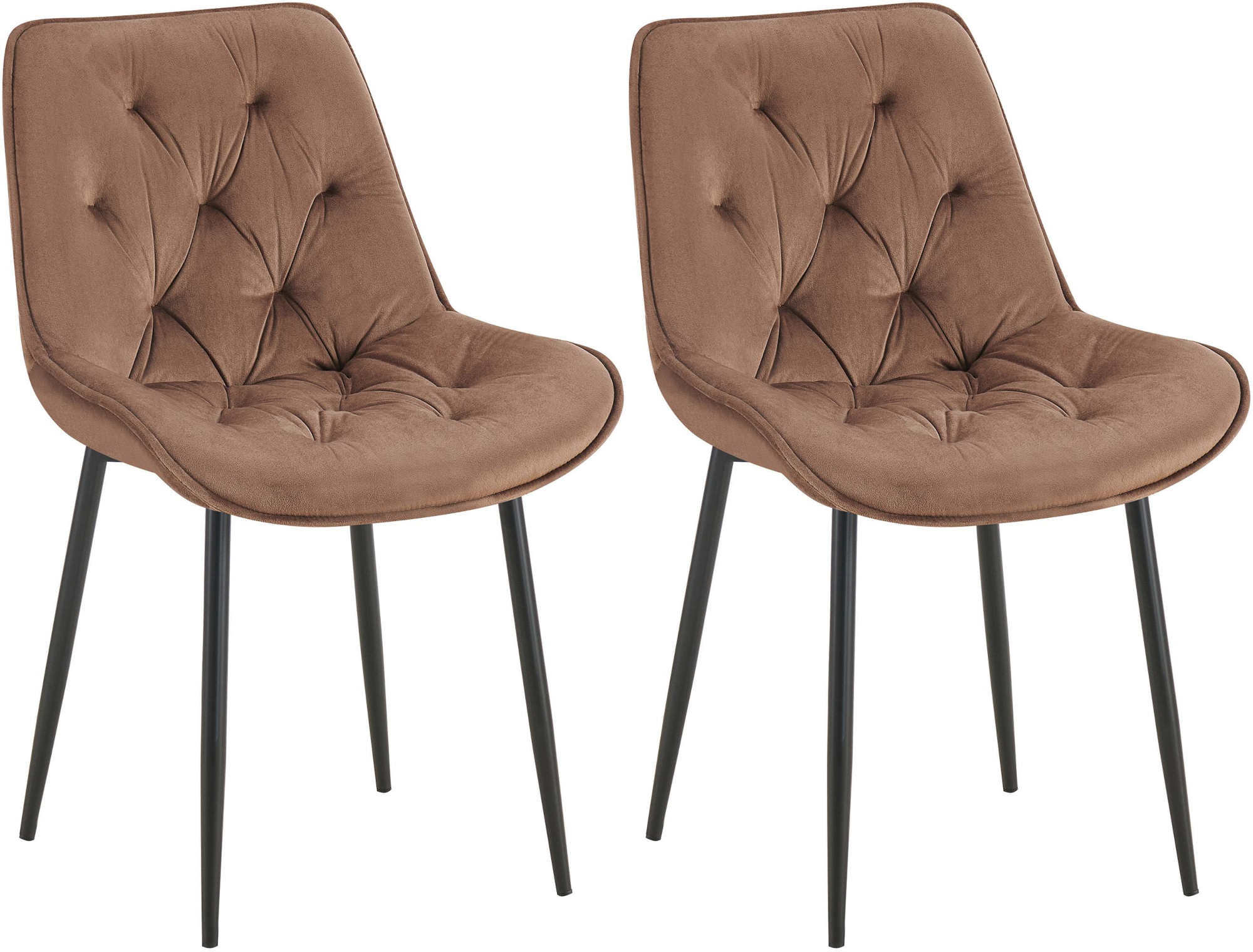 Set van 2 eetkamerstoelen Wallace fluweel