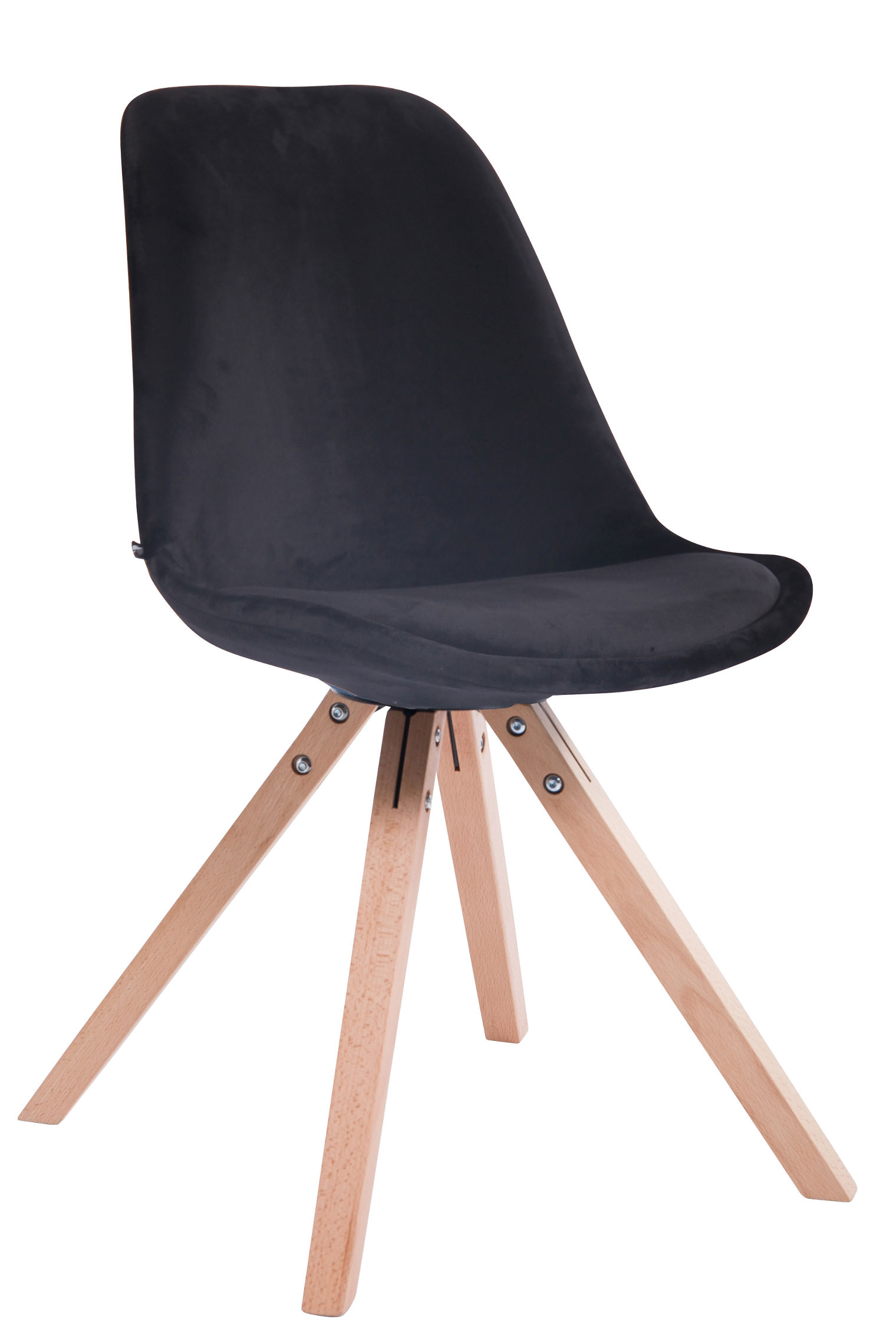 Set van 4 Stoelen Toulouse Vierkant frame - Fluweel