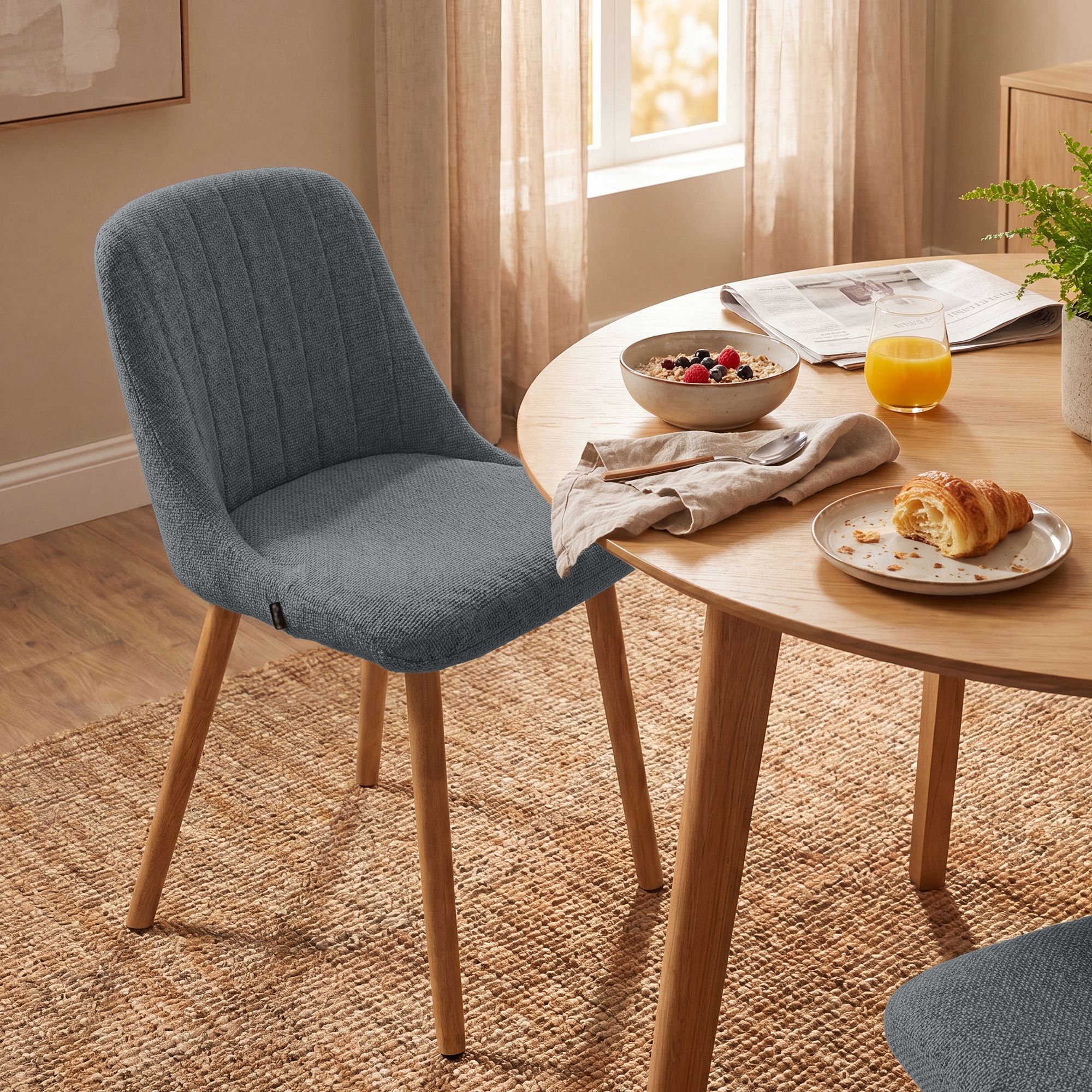 Eetkamerstoel Arie stof &ndash; comfortabel zitcomfort en stijlvol design voor elke eethoek