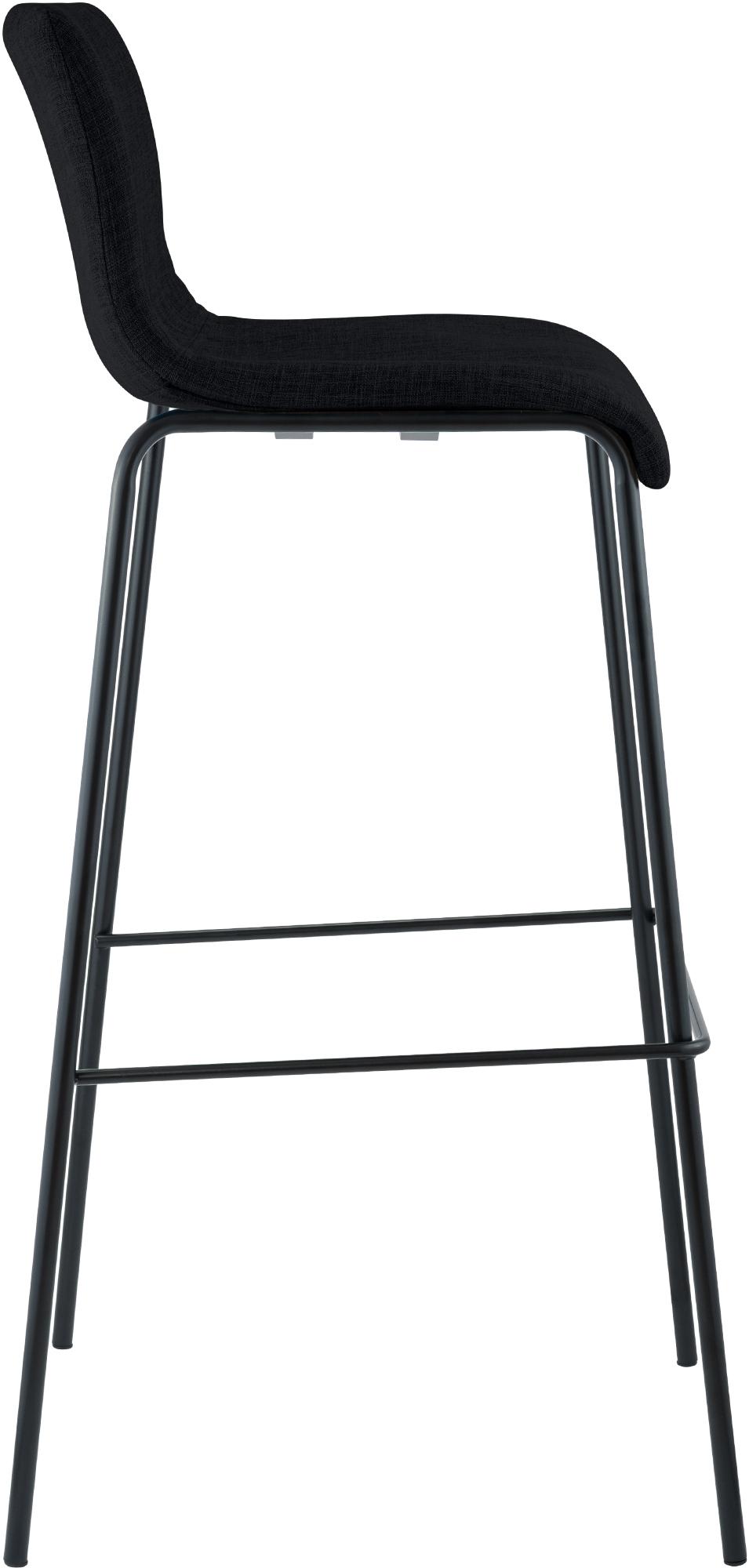 Set van 2 barstoelen Hover, stof, 4-poots onderstel