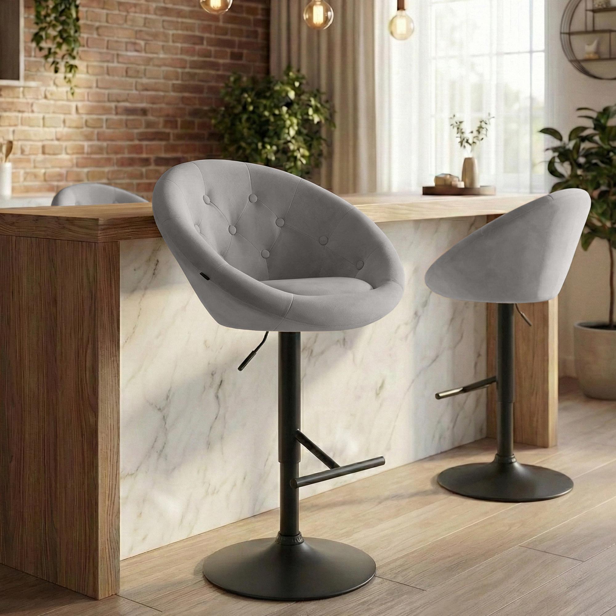 Barkruk London fluweel
