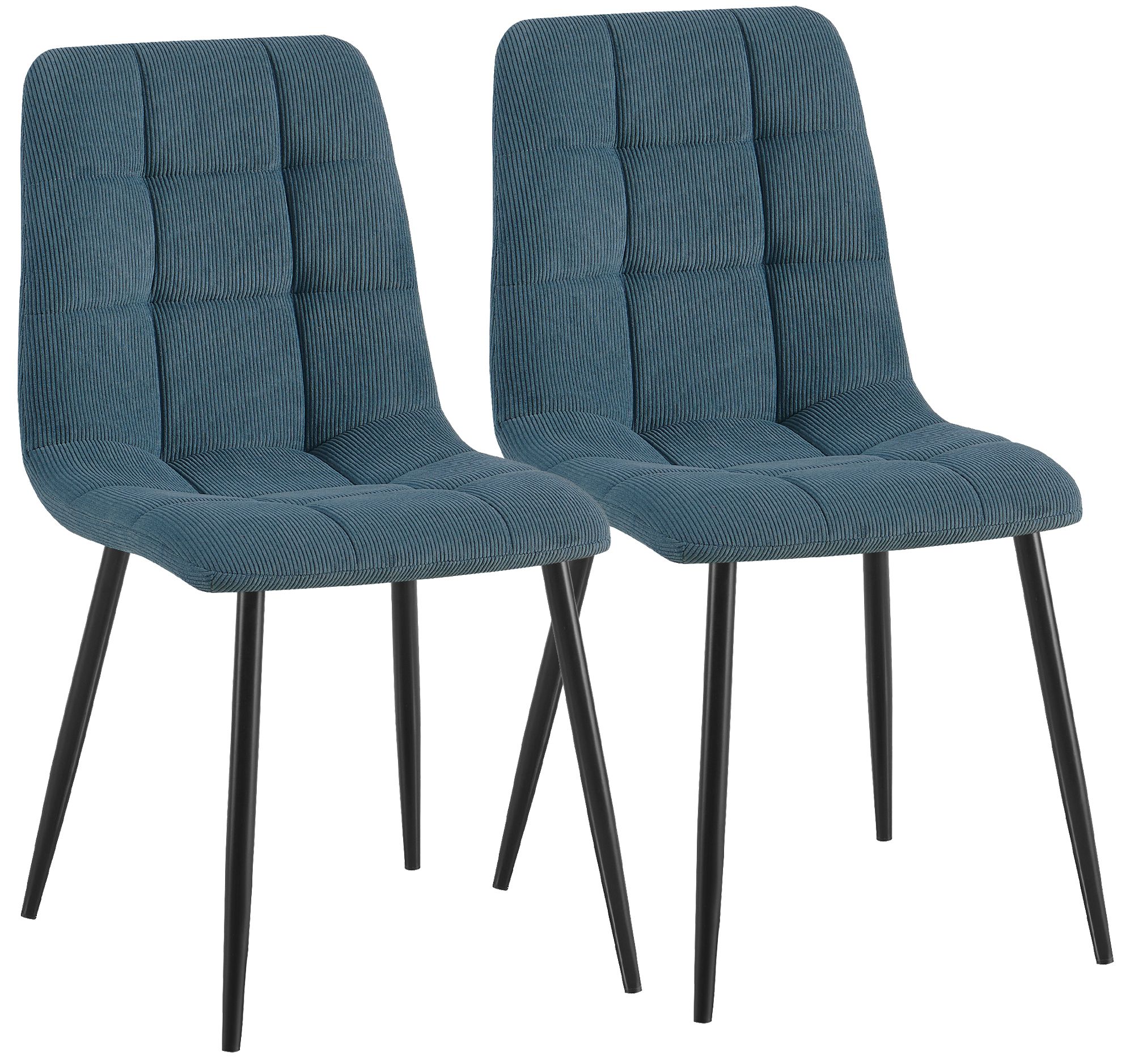 Set van 2 eetkamerstoelen Antibes ribstof