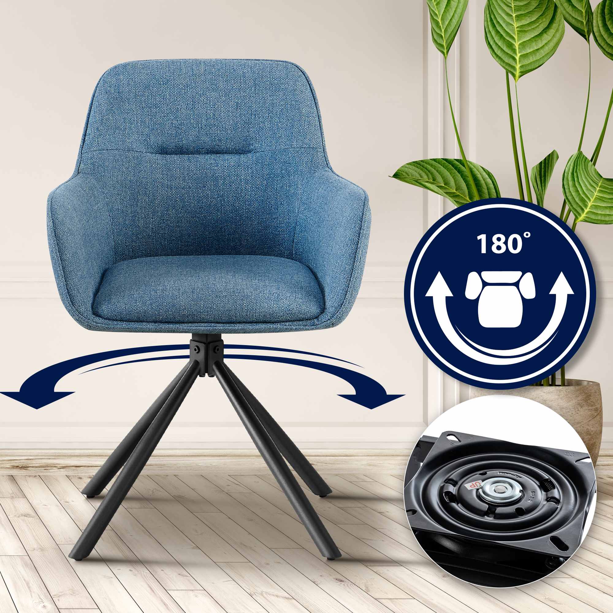 Set van 2 Eetkamerstoelen Tipton