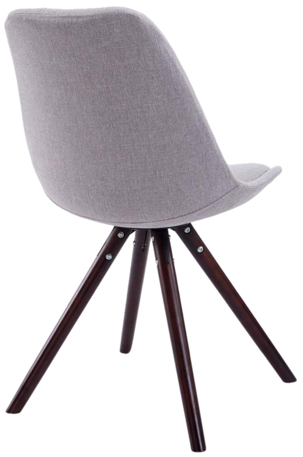 Set van 4 eetkamerstoelen Toulouse stof rond