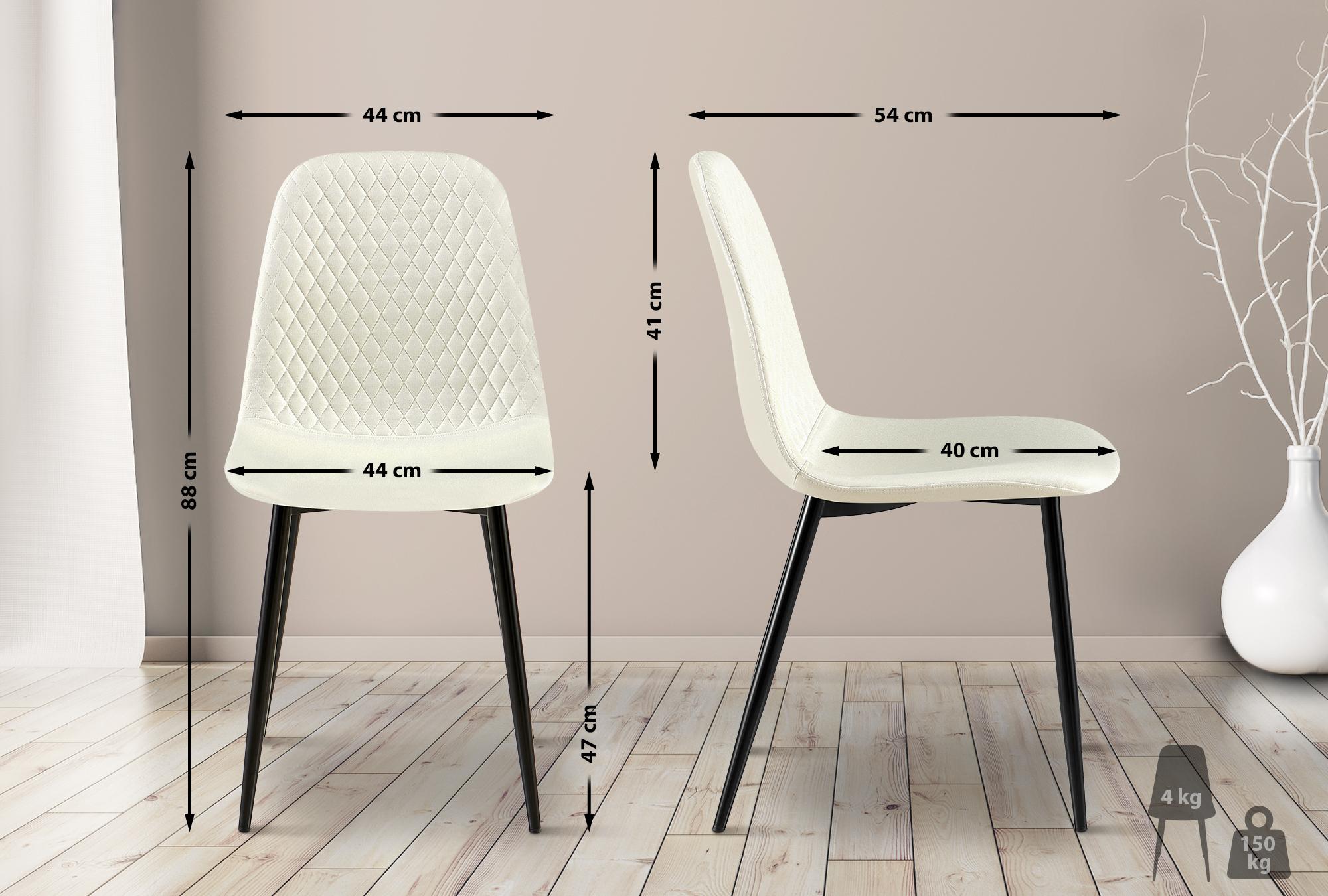 Set van 4 eetkamerstoelen Giverny