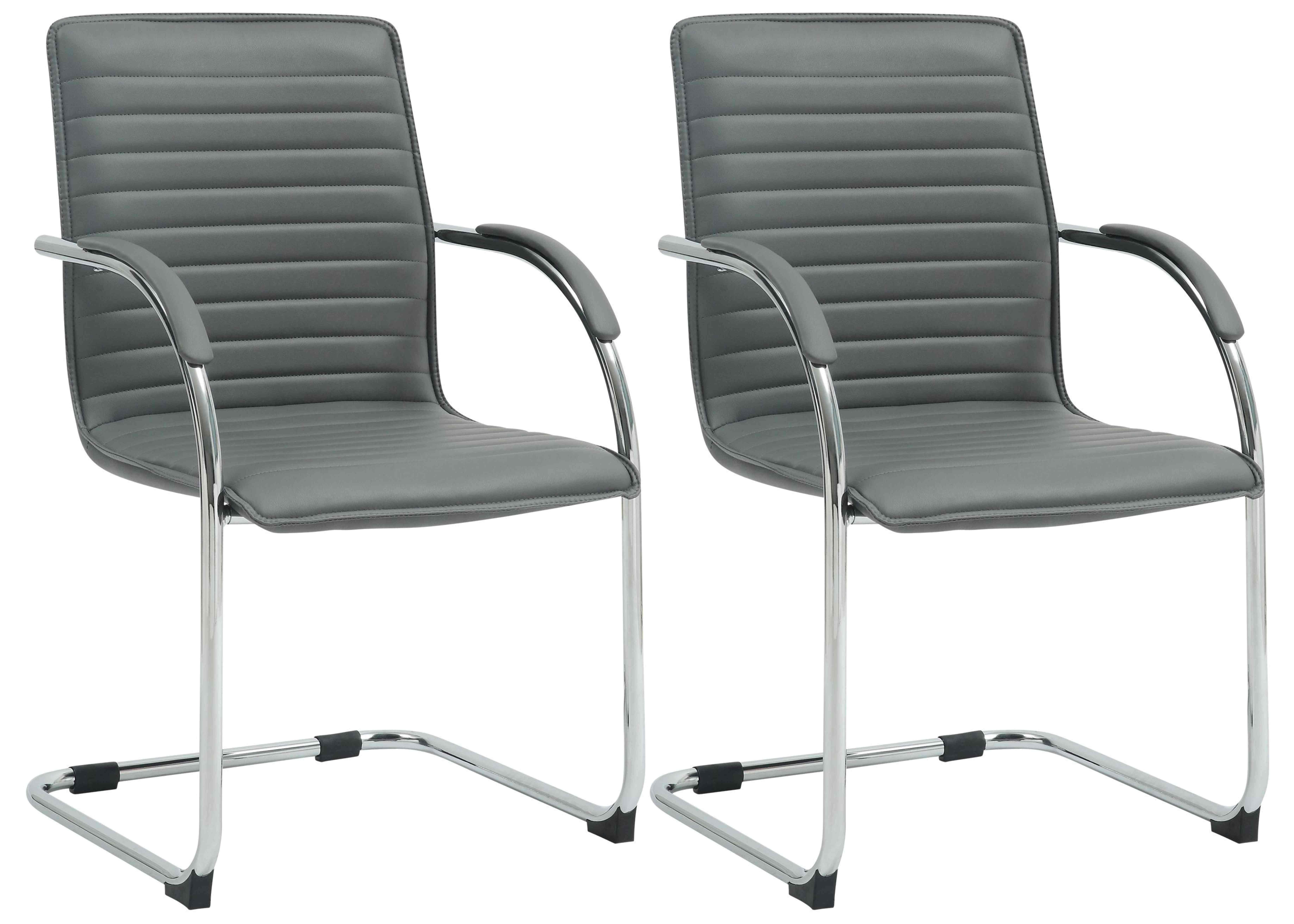 Set van 2 Eetkamerstoelen Tira kunstleer