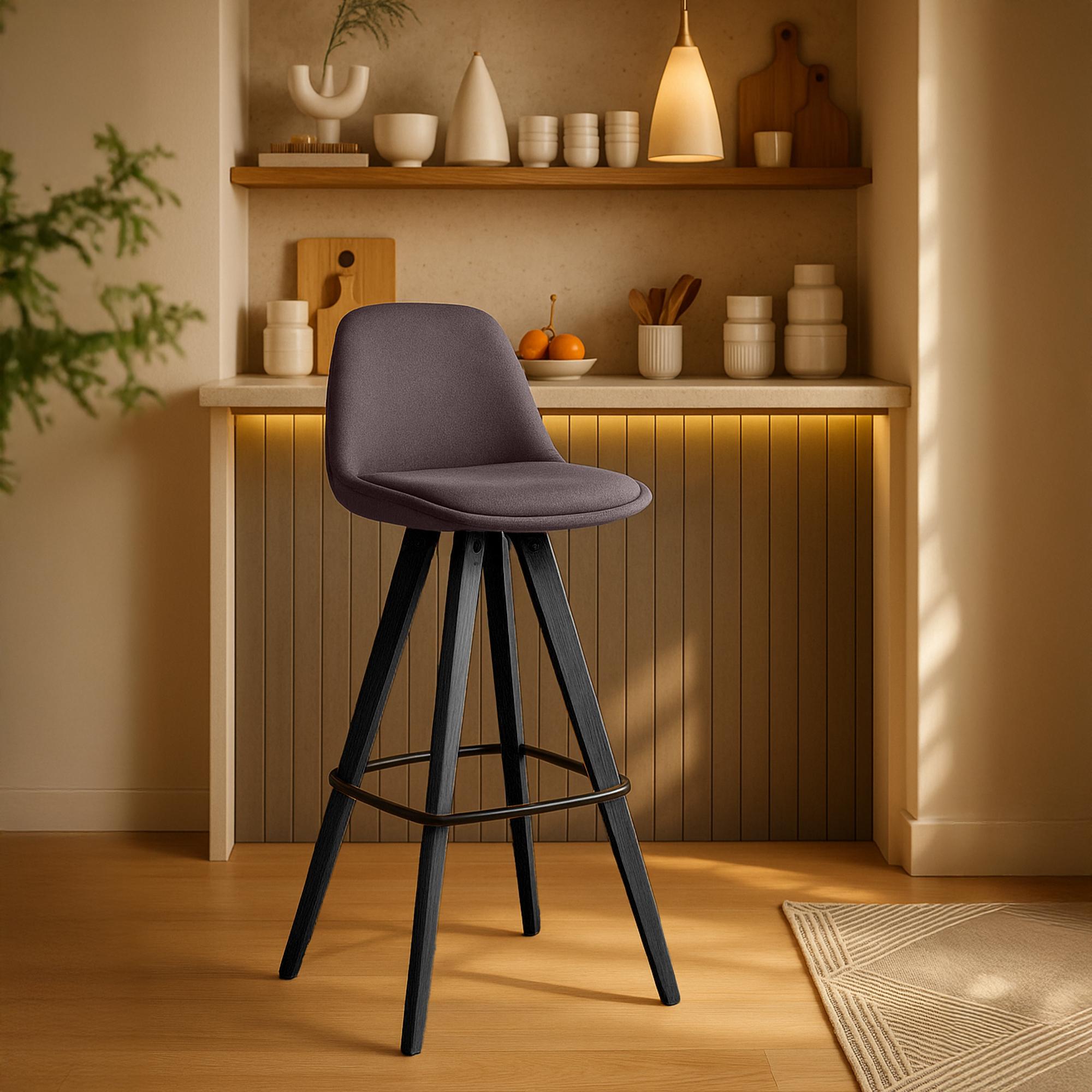 2er Set barkrukken Corbin stof Square