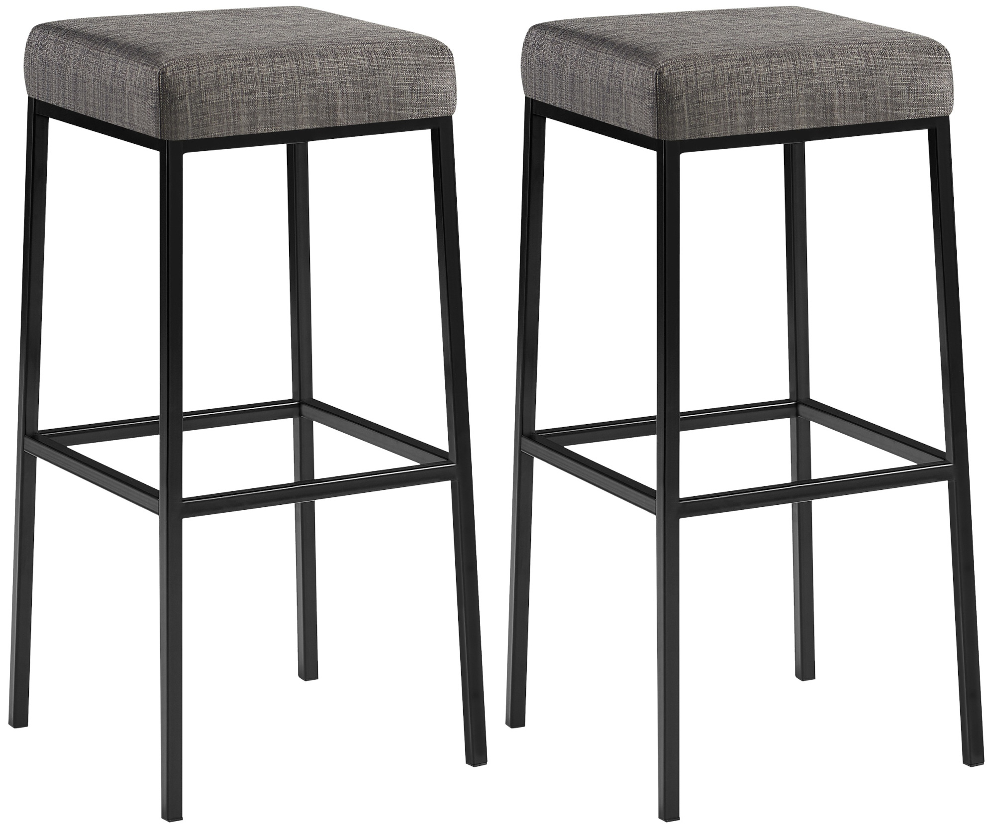 2-delige set barkrukken Montreal stof bekleding