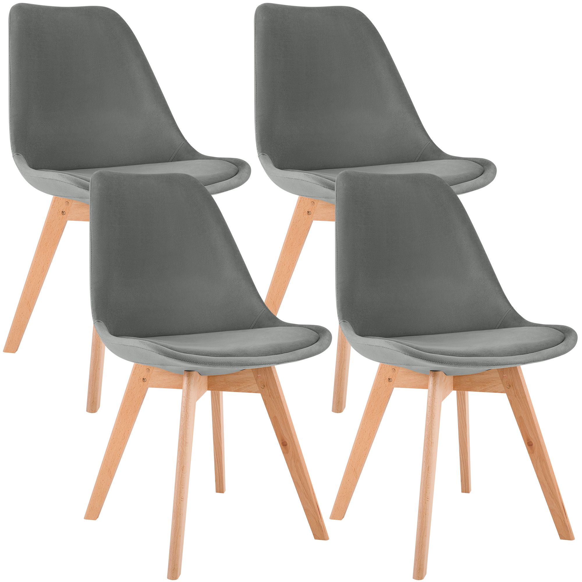 4-delige set Linares eetkamerstoelen