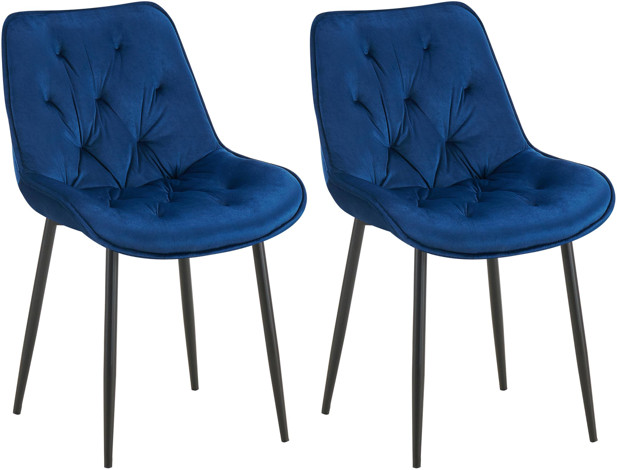 Set van 2 eetkamerstoelen Wallace fluweel