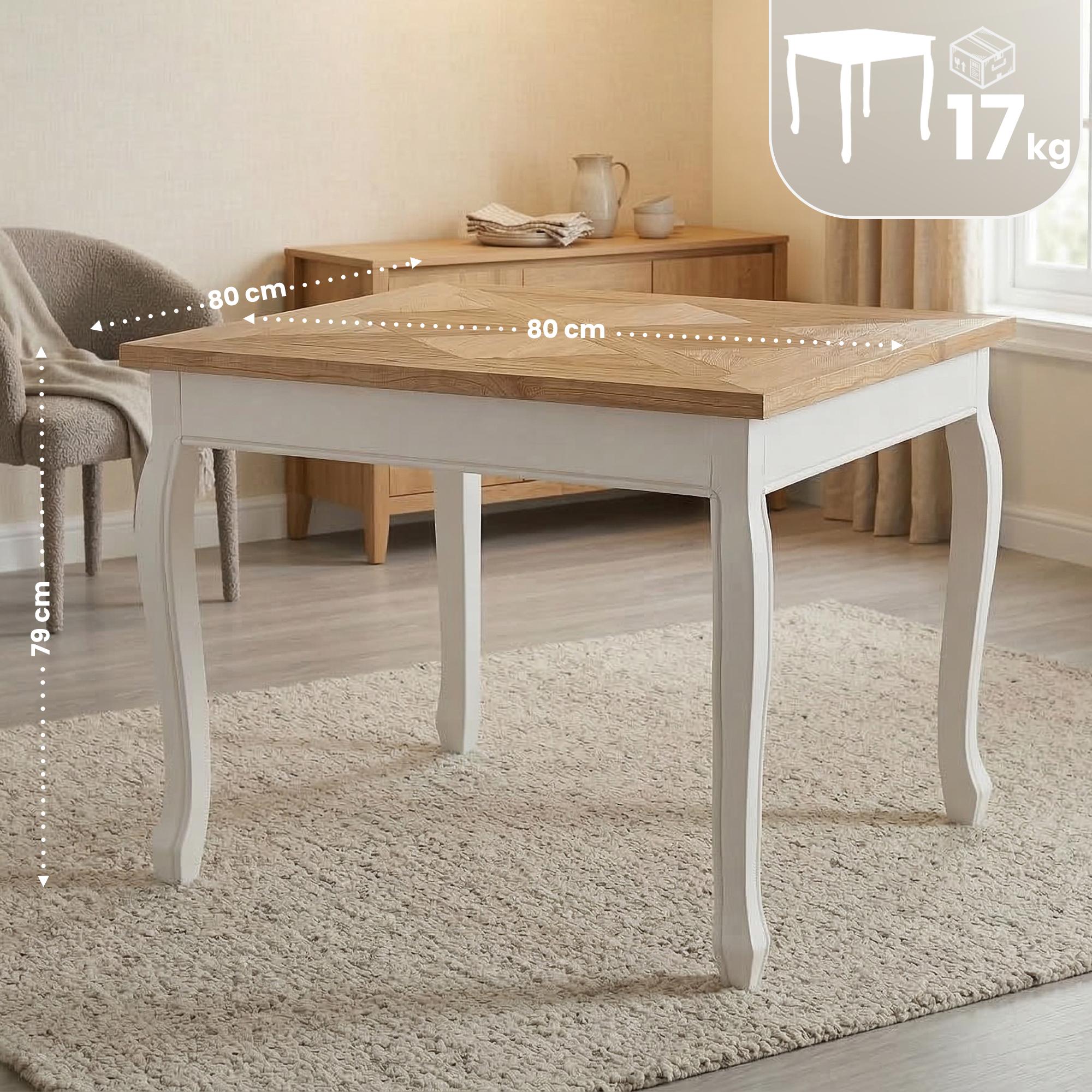 Eettafel Lindon vierkant 80 x 80 cm