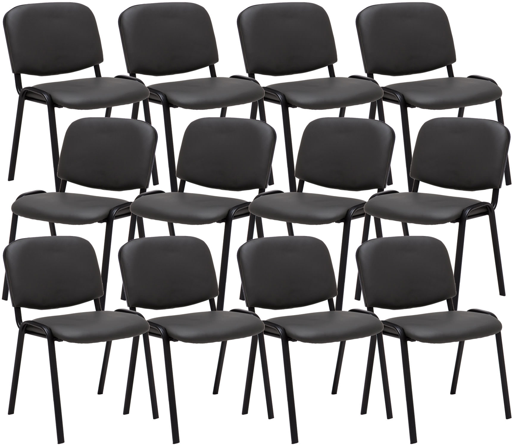 12er set bezoekersstoel Ken Kunstleer