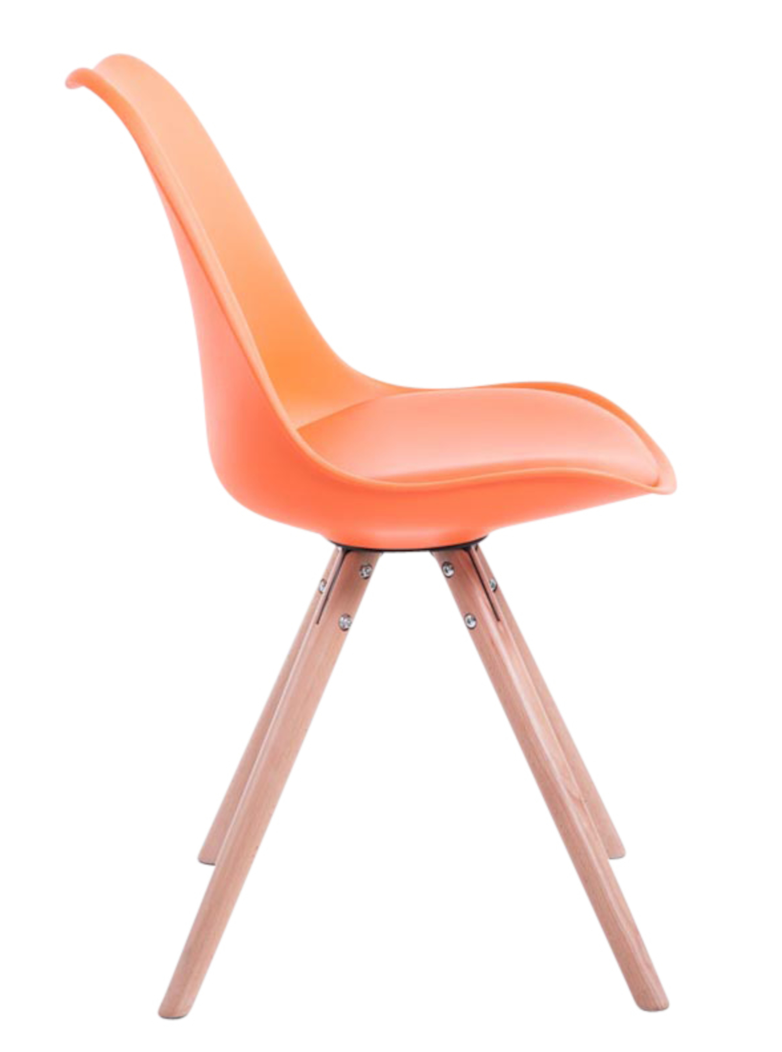 Set van 4 eetkamerstoelen Toulouse kunstleer rond