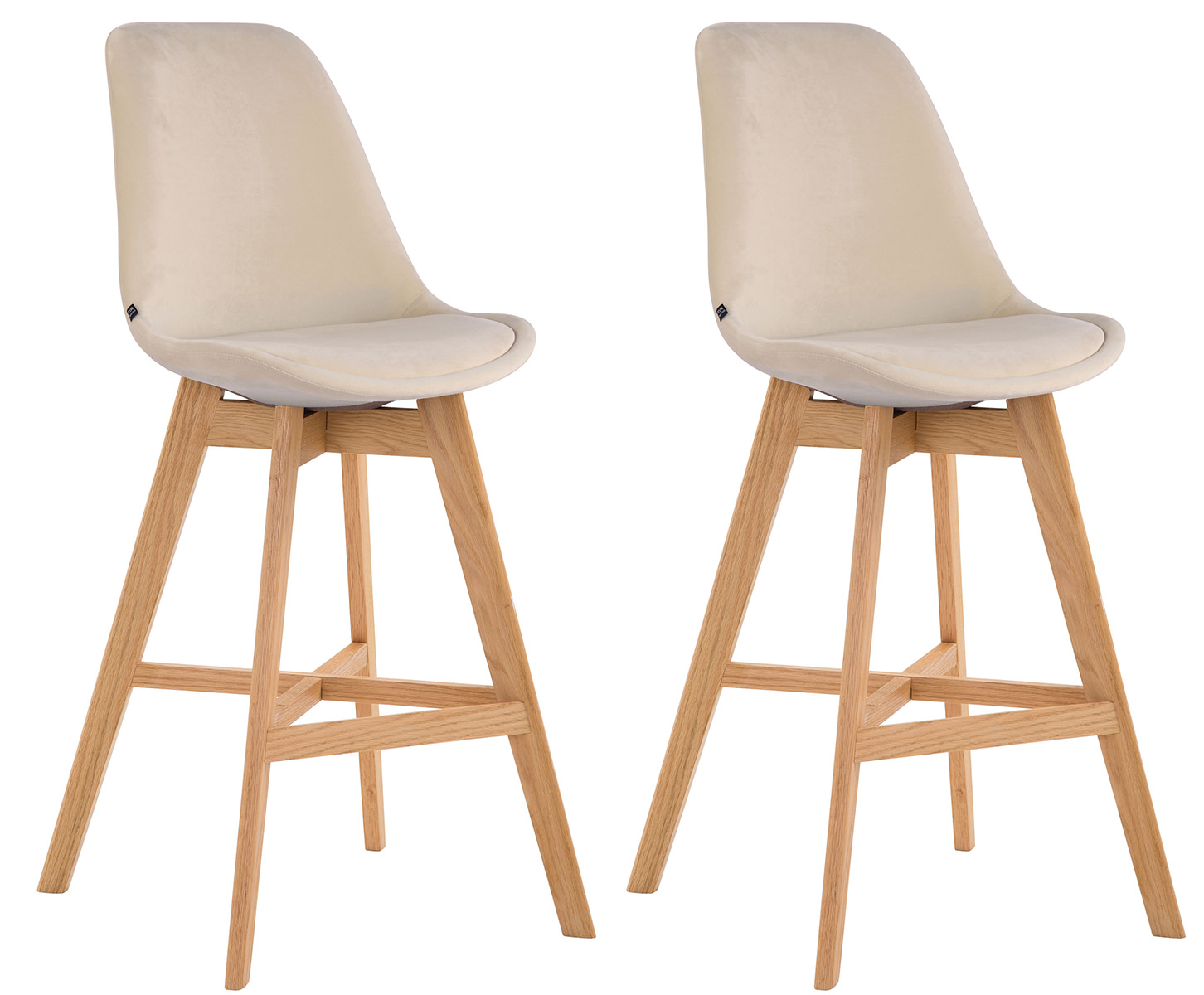 Set van 2 barkrukken Cannes fluweel