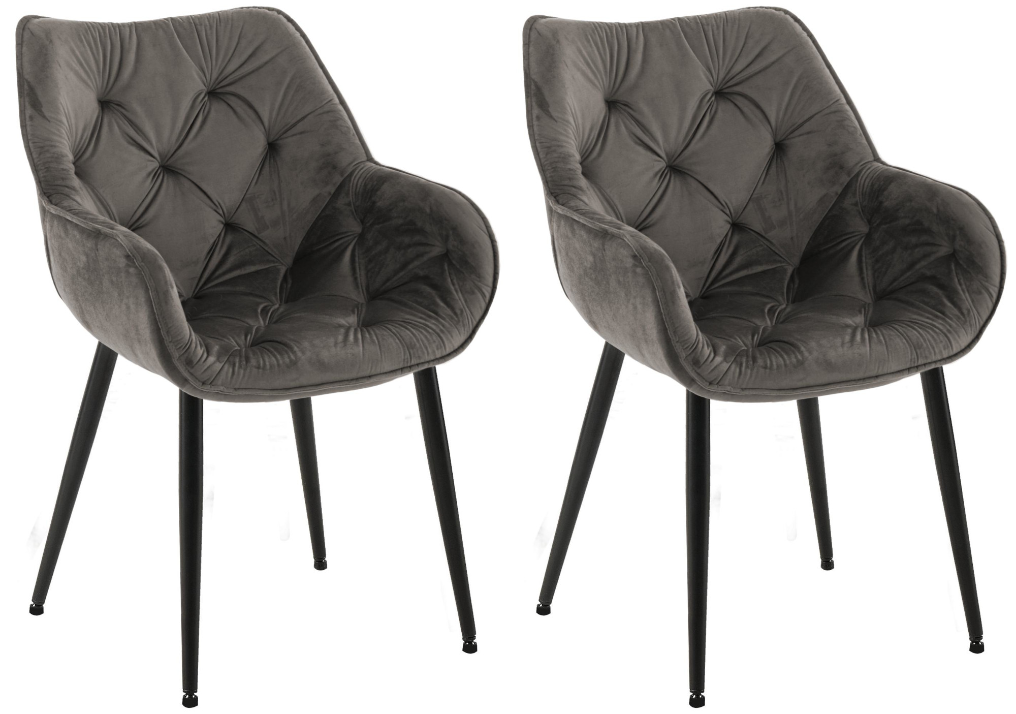 Set van 2 eetkamerstoelen Tanna fluweel