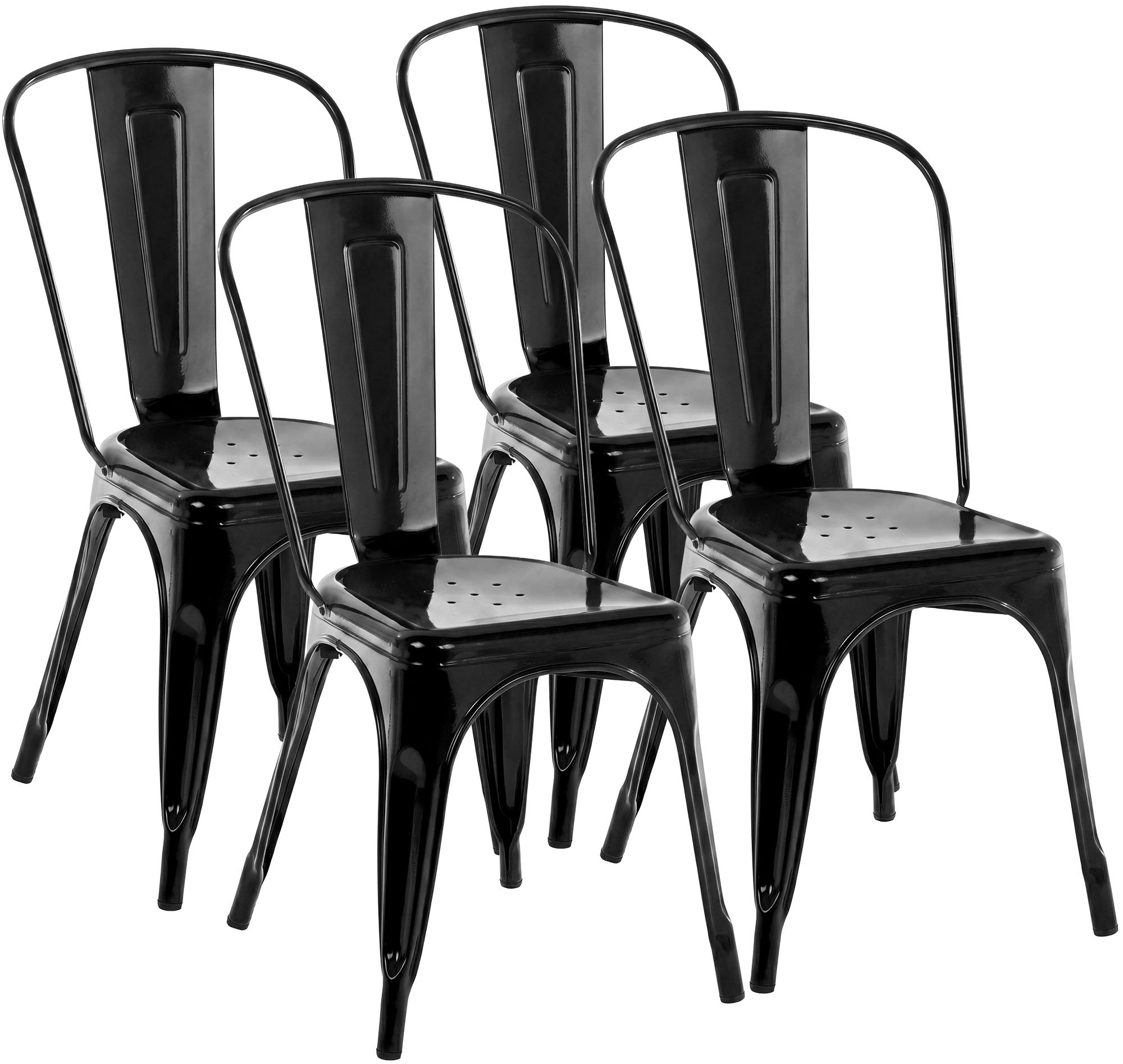 Set van 4 stapelstoelen Benedikt