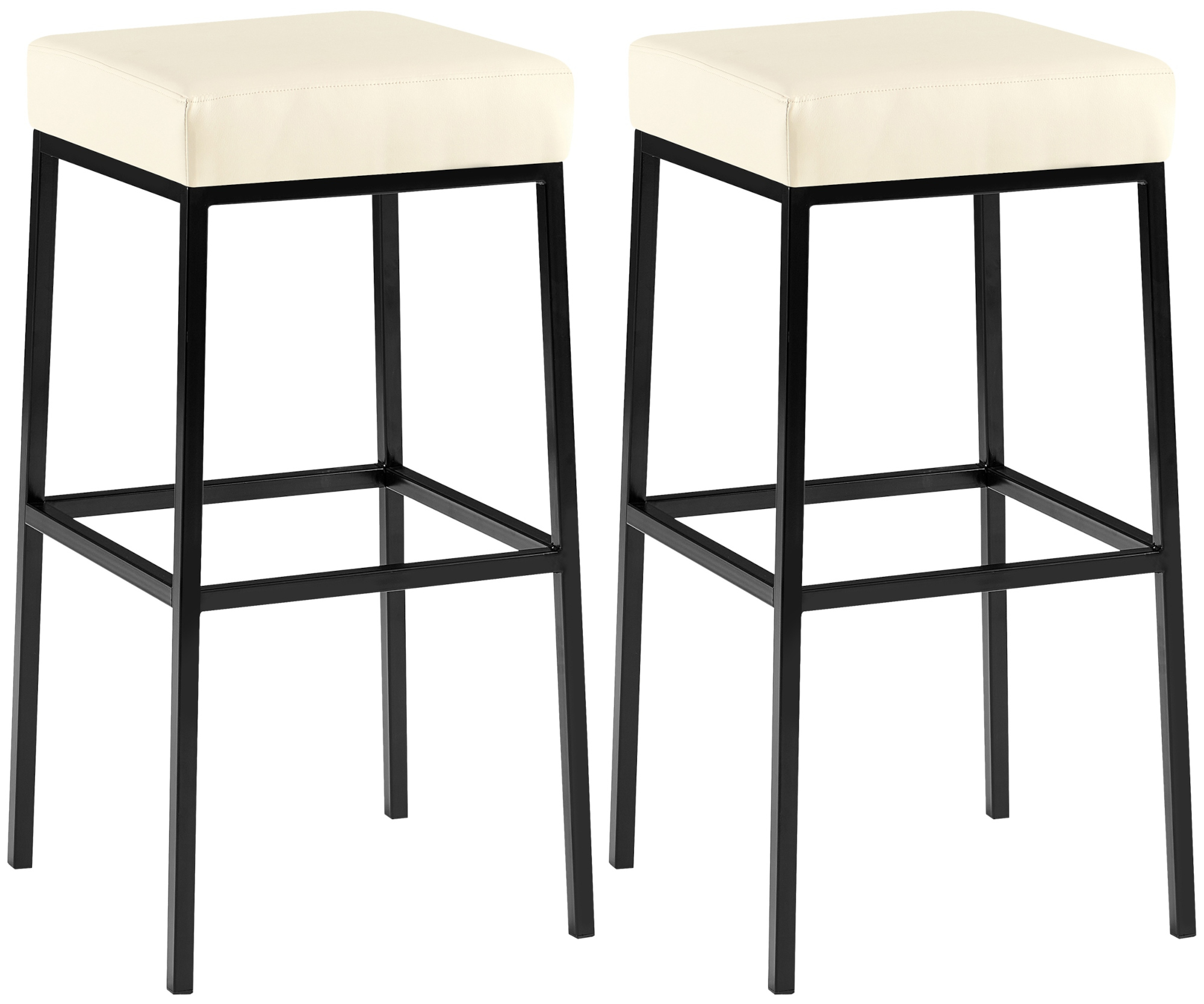 2-delige set barkrukken Montreal met kunstleren bekleding
