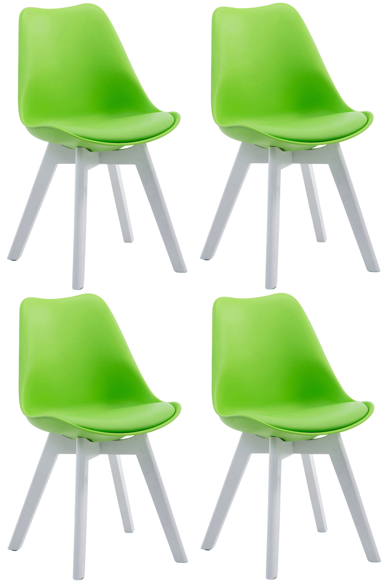 Set van 4 Eetkamerstoelen Borneo - Kunstleer