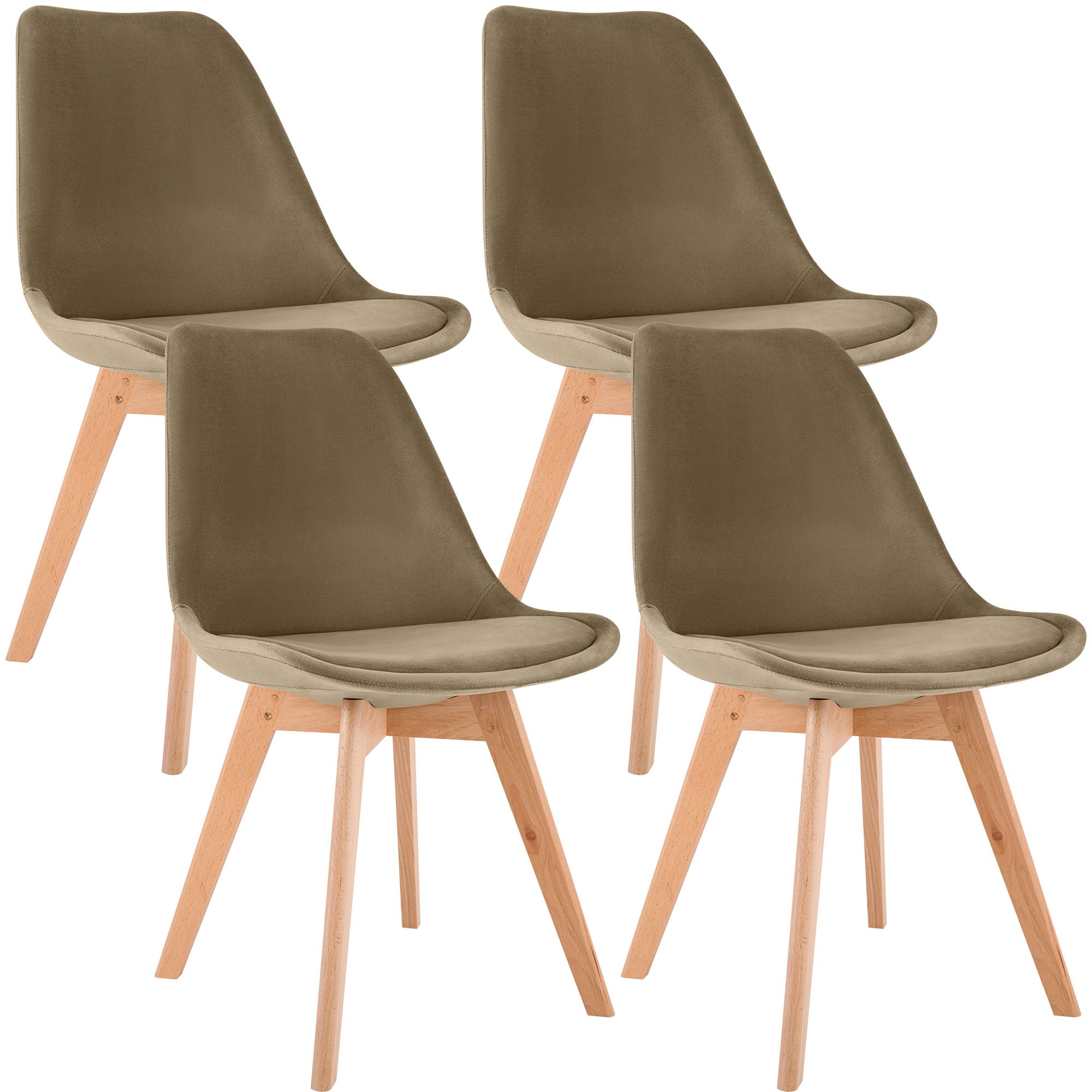 4-delige set Linares eetkamerstoelen