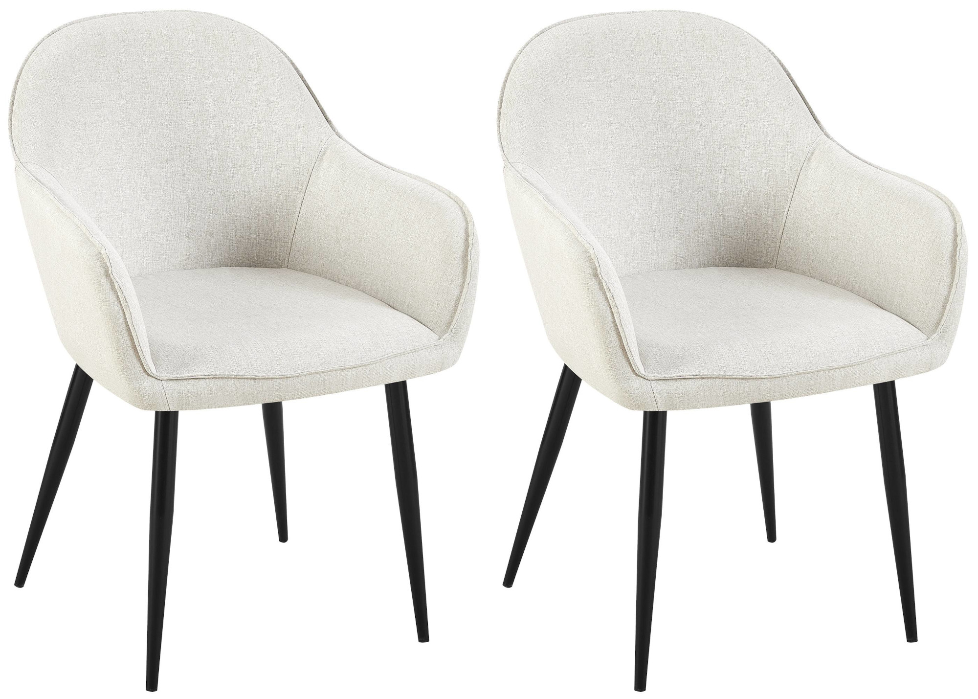 Set van 2 Eetkamerstoelen Boise Stof