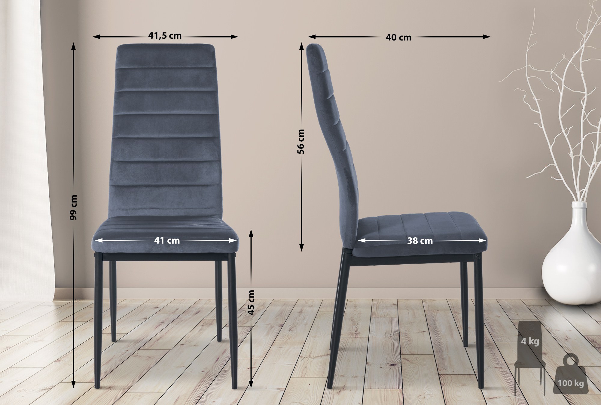 Set van 6 eetkamerstoelen Mayfair