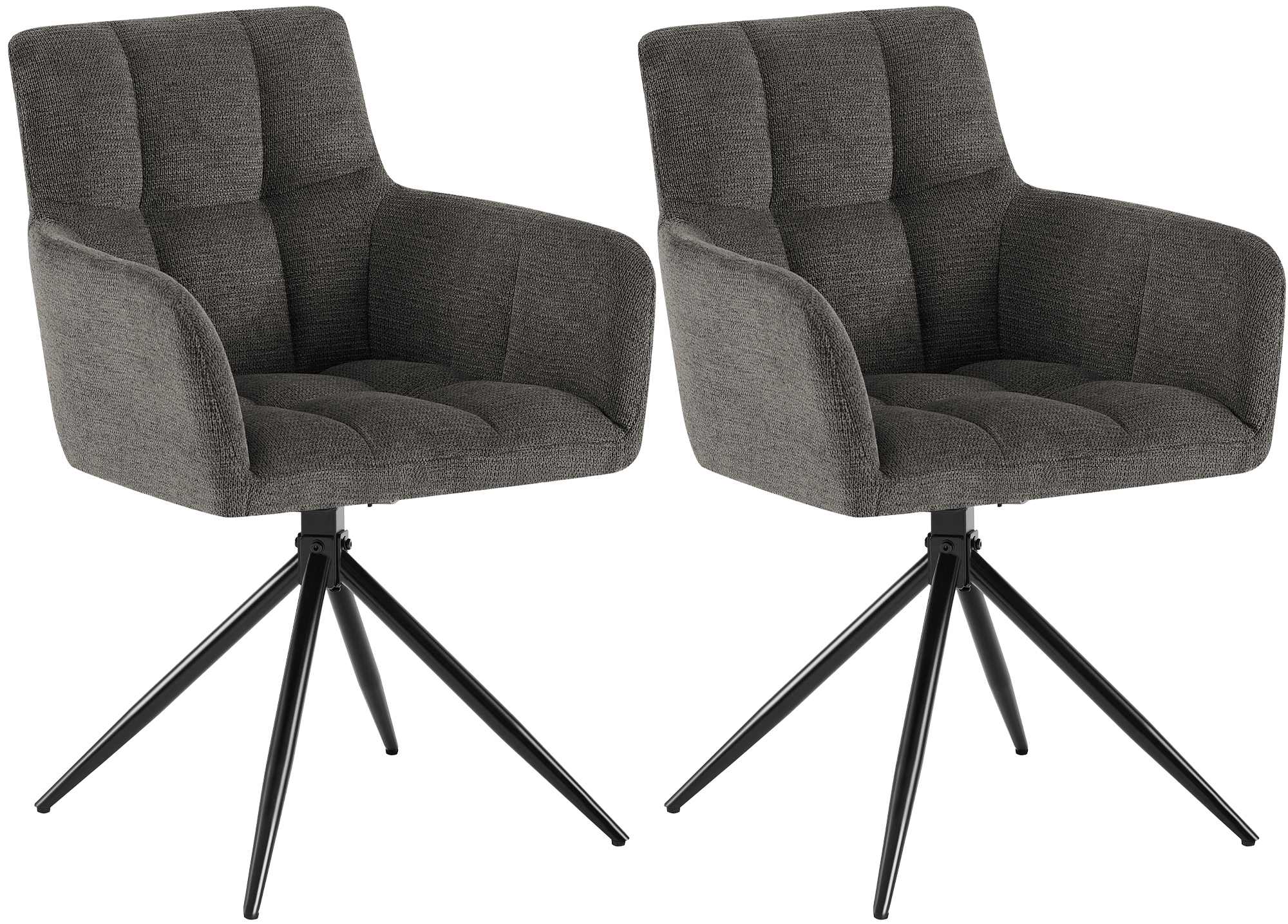 Set van 2 eetkamerstoelen Jonah stof